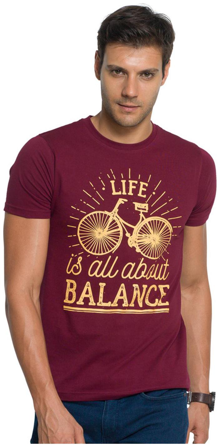

ZORCHEE Men Maroon Regular fit Cotton Round neck T-Shirt - Pack Of 1