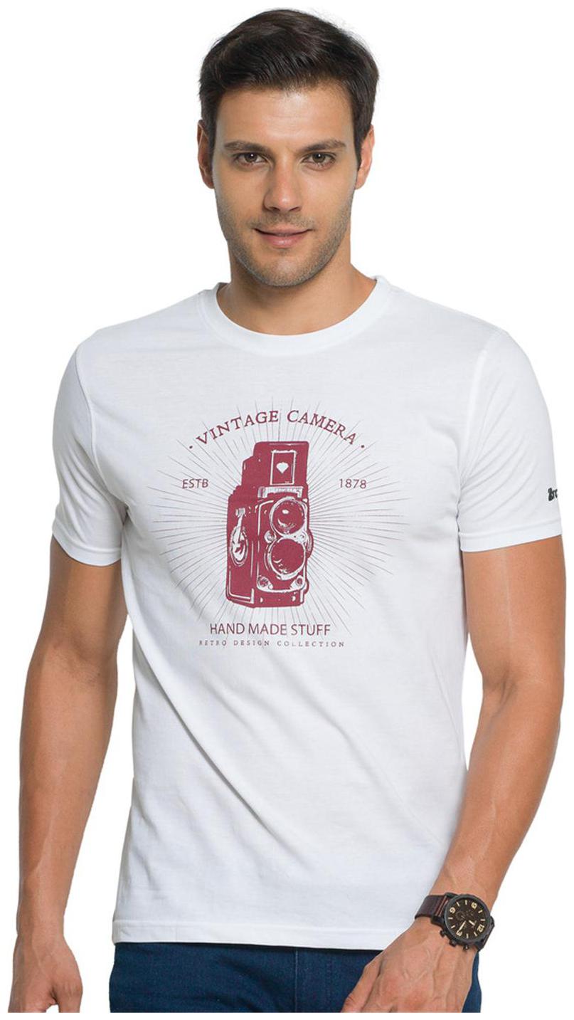 

ZORCHEE Men White Regular fit Cotton Round neck T-Shirt - Pack Of 1