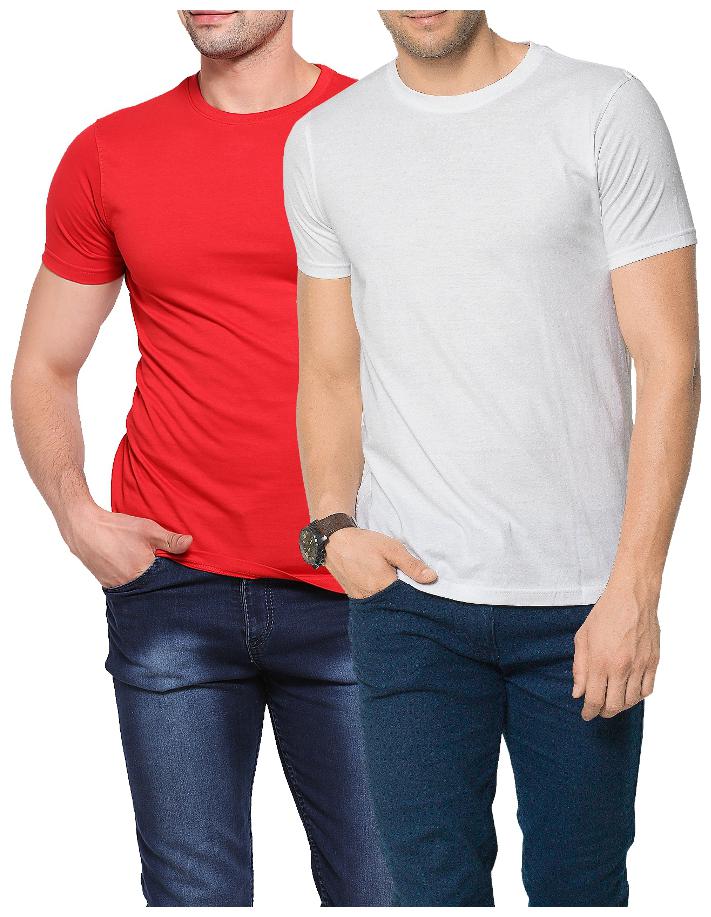 

ZORCHEE Men White Regular fit Cotton Round neck T-Shirt - Pack Of 2