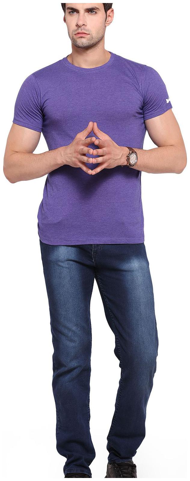 

ZORCHEE Men Purple Loose fit Cotton Round neck T-Shirt - Pack Of 1
