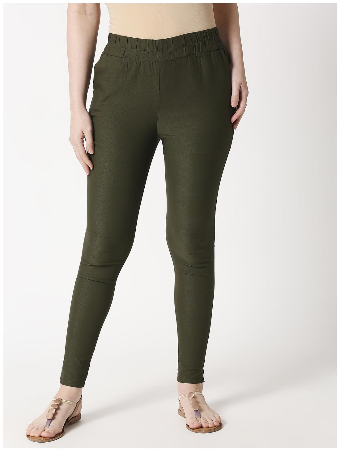 

ZRI Cotton Blend Ethnic Pants - Olive
