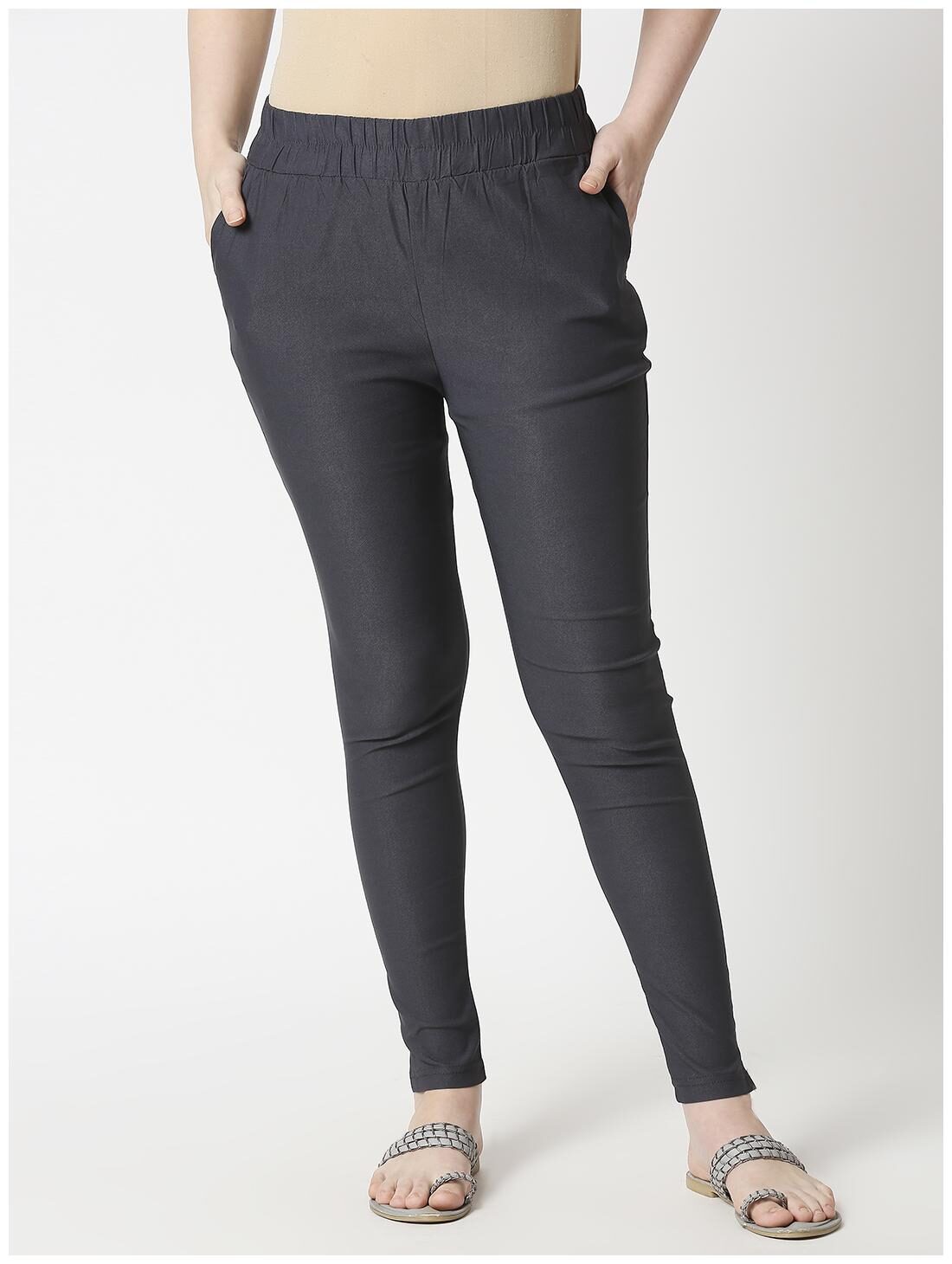 

ZRI Cotton Blend Ethnic Pants - Grey