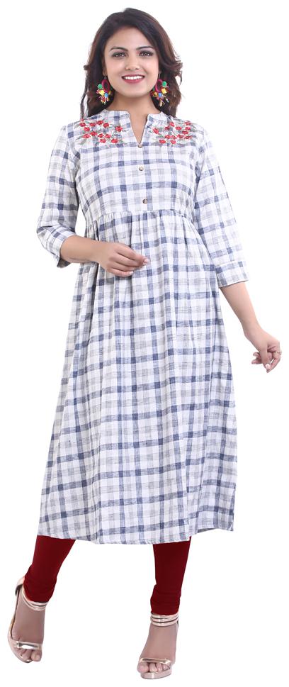 

ZRI Women Multi Embroidered Anarkali Kurta