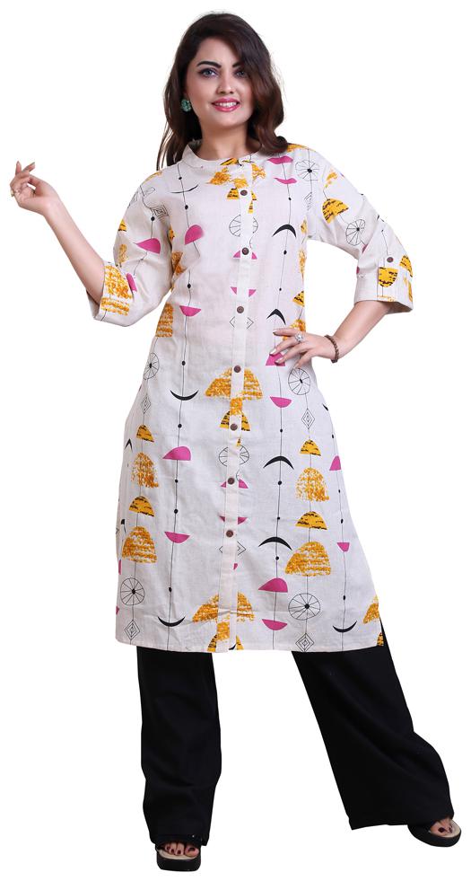 

ZRI Women Multi Printed Straight Kurta