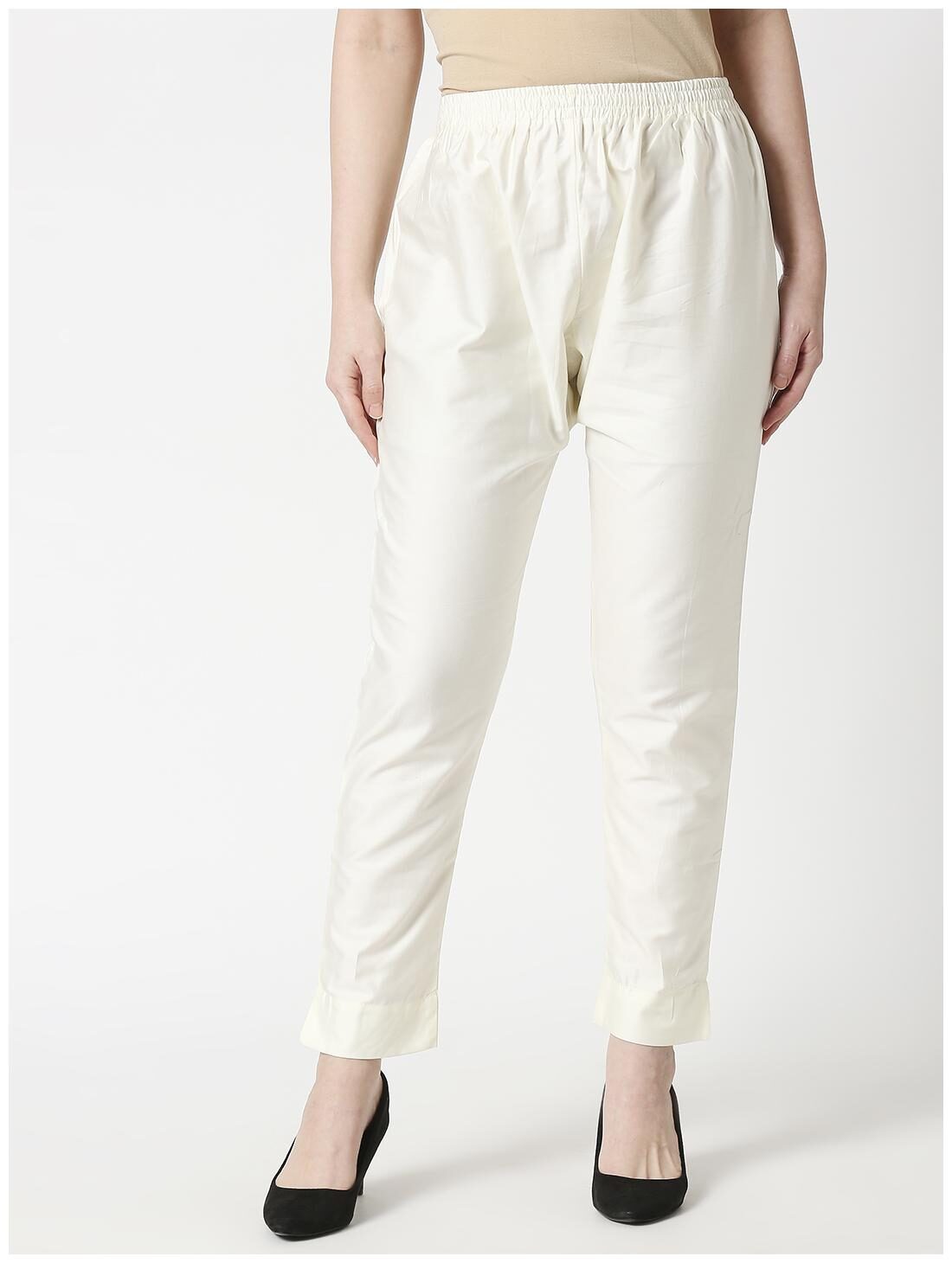 

ZRI Silk Ethnic Pants - Cream