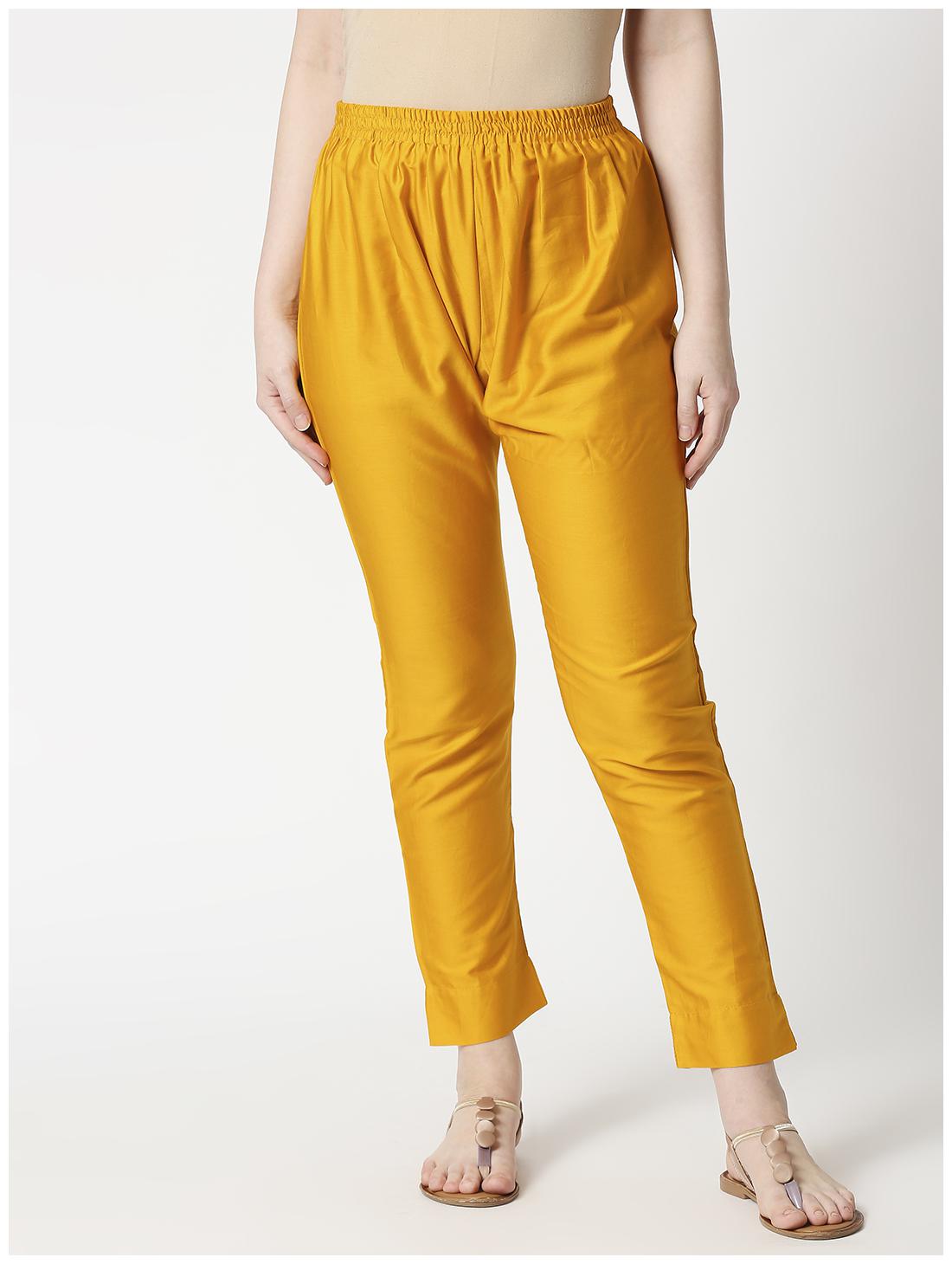 

ZRI Silk Ethnic Pants - Mustard