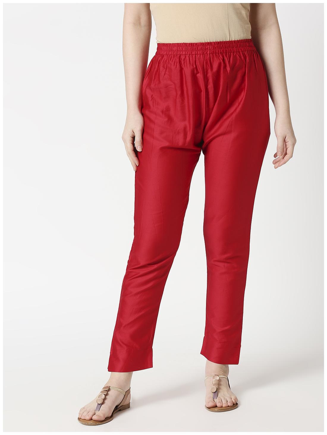 

ZRI Silk Ethnic Pants - Red