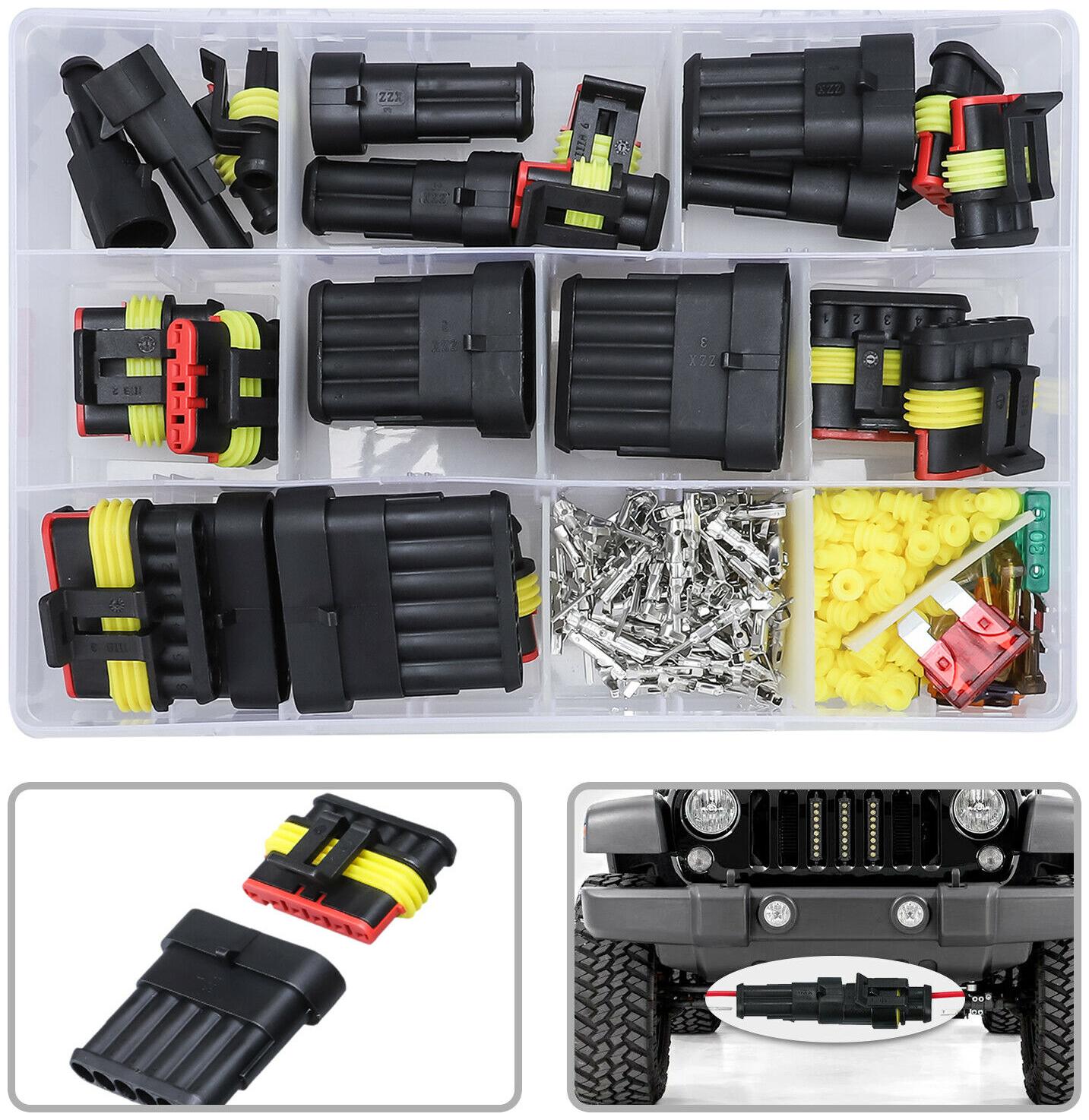 Blade Fuses Waterproof Car Auto Electrical Wire Connector Plug Kit 16