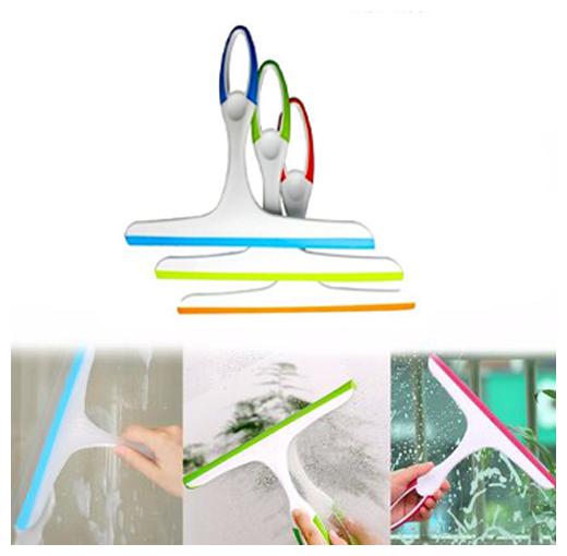

3 pcs Car Wash Wiper Windshield and Kitchen Table Platform Cleaning Wiper Soft Silicone Handle ( Assorted Color )