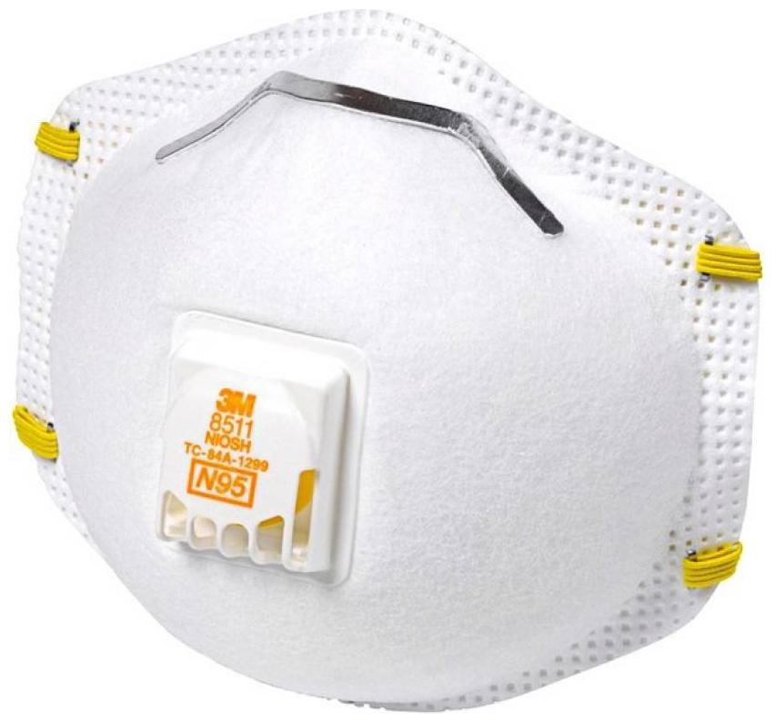 

3M 8511 Particulate N95 Respirator Mask with Valve - Pack of 10