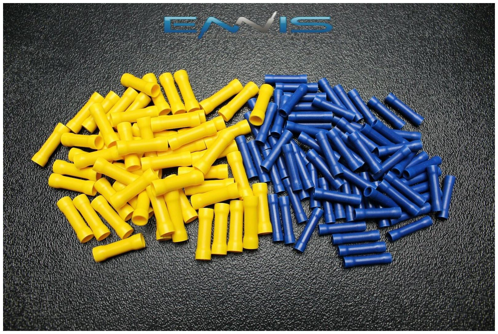 75PCS PK 10-12 14-16 16-22 GAUGE VINYL BUTT CONNECTORS EACH TERMINAL BARREL
