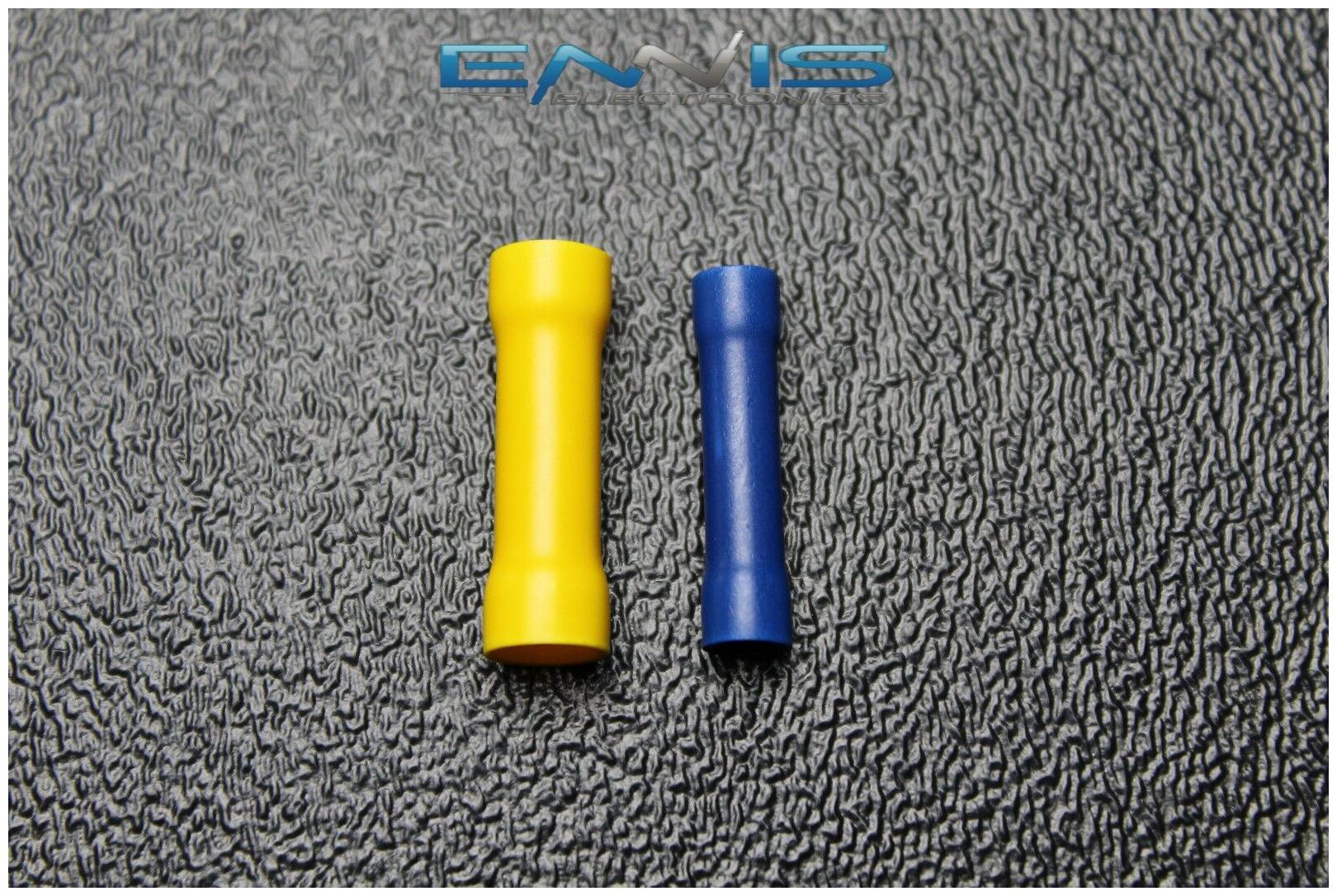 75PCS PK 10-12 14-16 16-22 GAUGE VINYL BUTT CONNECTORS EACH TERMINAL BARREL