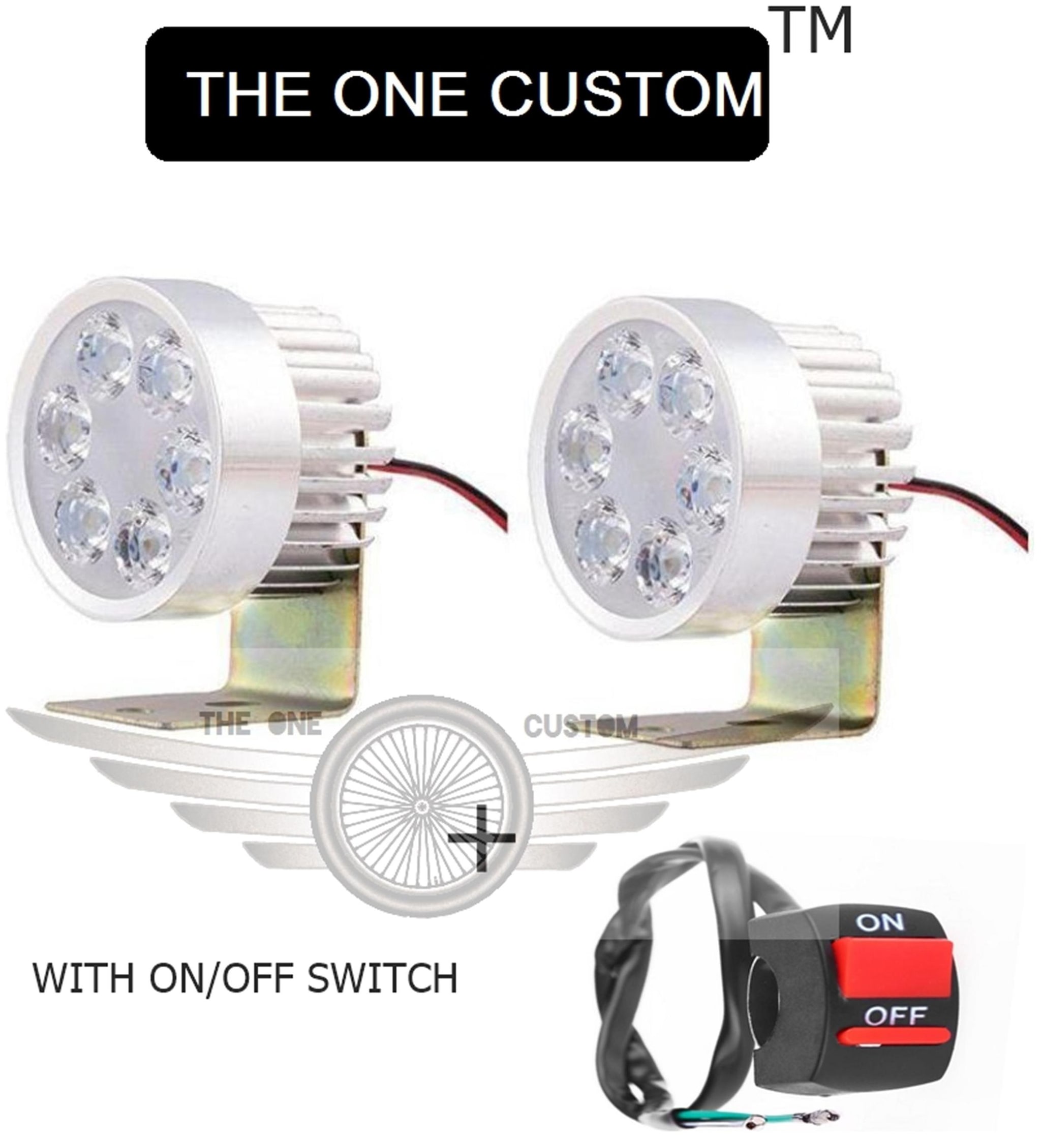 

6 Led Headlight Fog Light For Motorcycle Bike Driving Head Lamp With On Off Switch FOR BAJAJ DISCOVER 125