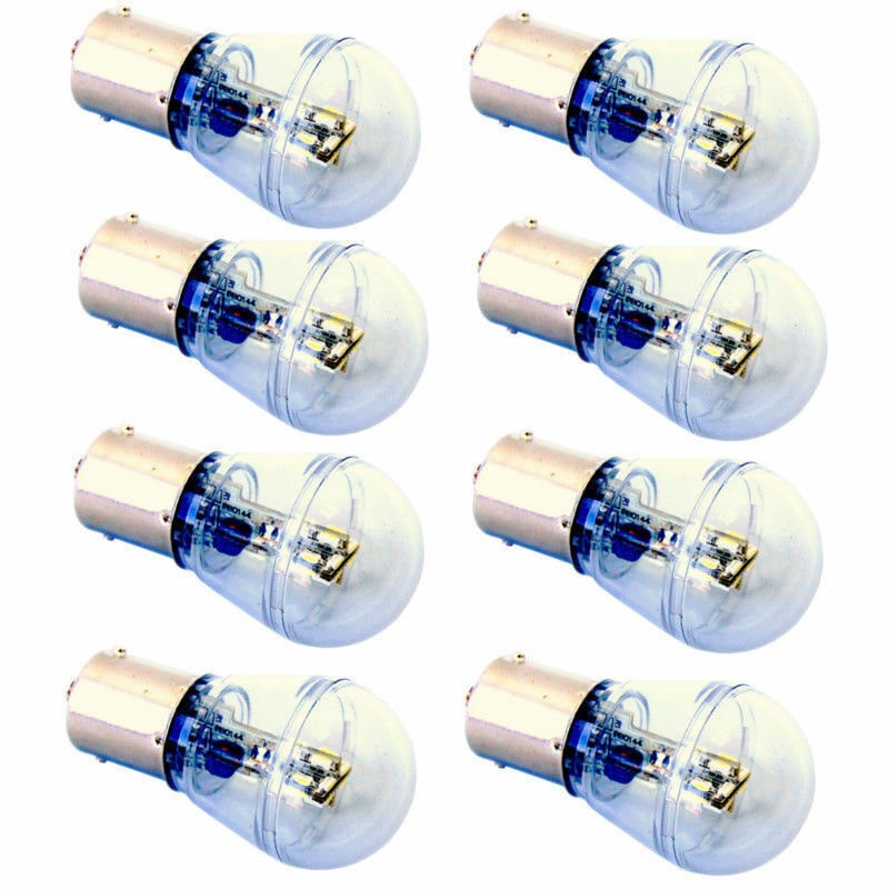 

8-Pack HQRP 10-30V BA15s LED Bulb 1141 Minnie Winnie RV Interior Ceiling Light