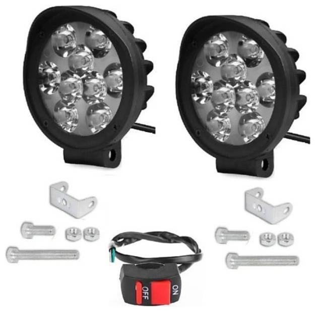 

9 LED FOG LAMP SET OF 2WITH SWITCH CAP DESIGN FOR TVS APACHE