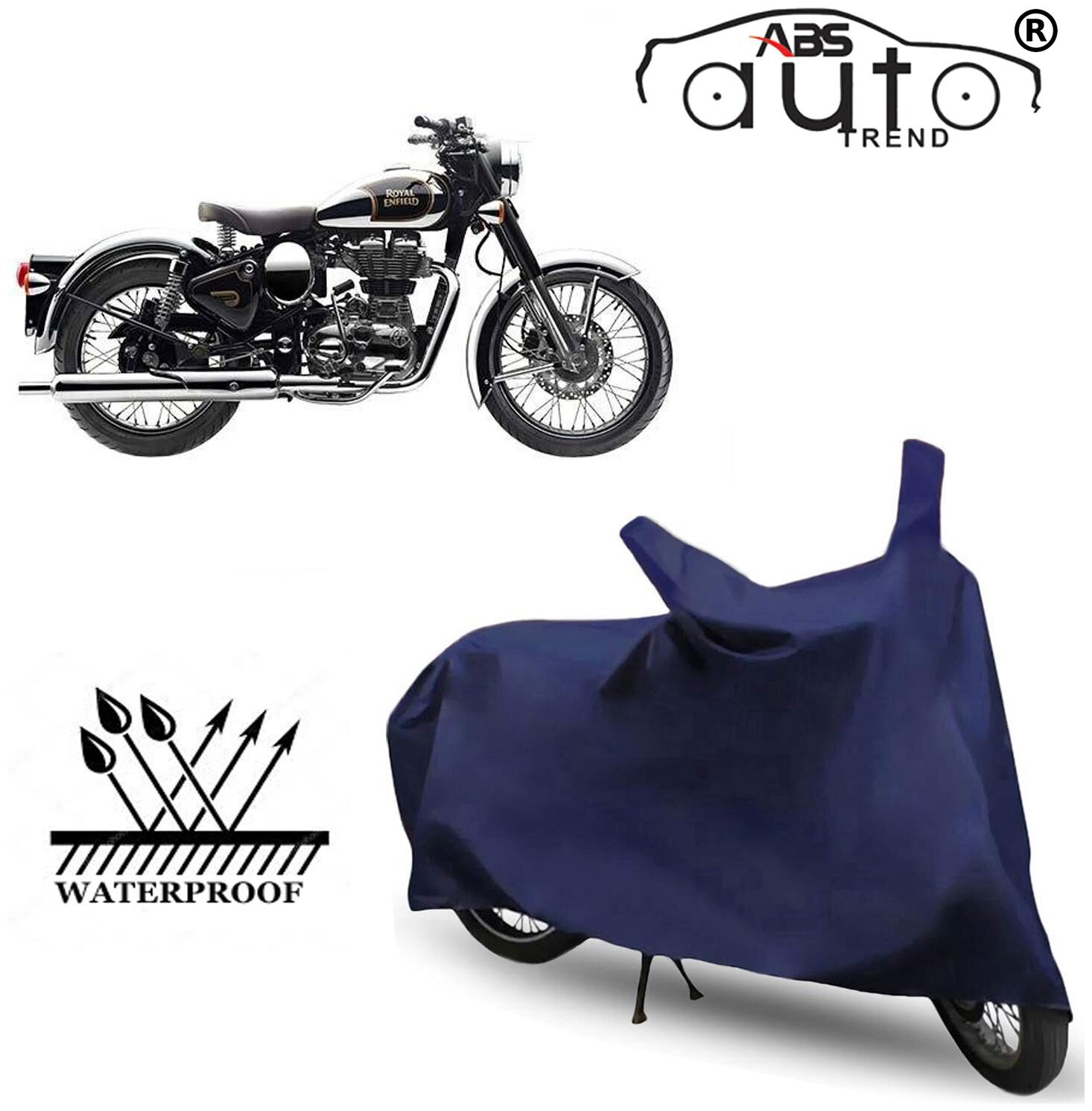 

ABS AUTO TREND Waterproof Two Wheeler Cover For Royal Enfield Classic 350