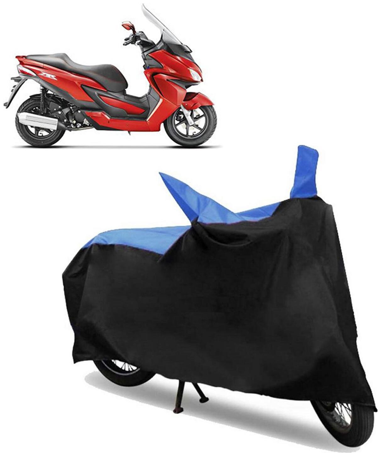 

ABS AUTO TREND Jungle Print Bike Body Cover For Hero Zir ( Black Blue )