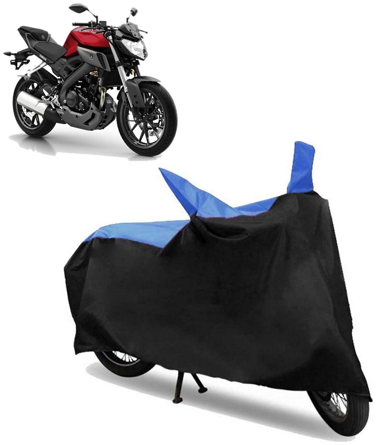 

ABS AUTO TREND Jungle Print Bike Body Cover For Yamaha Mt-03 ( Black Blue )