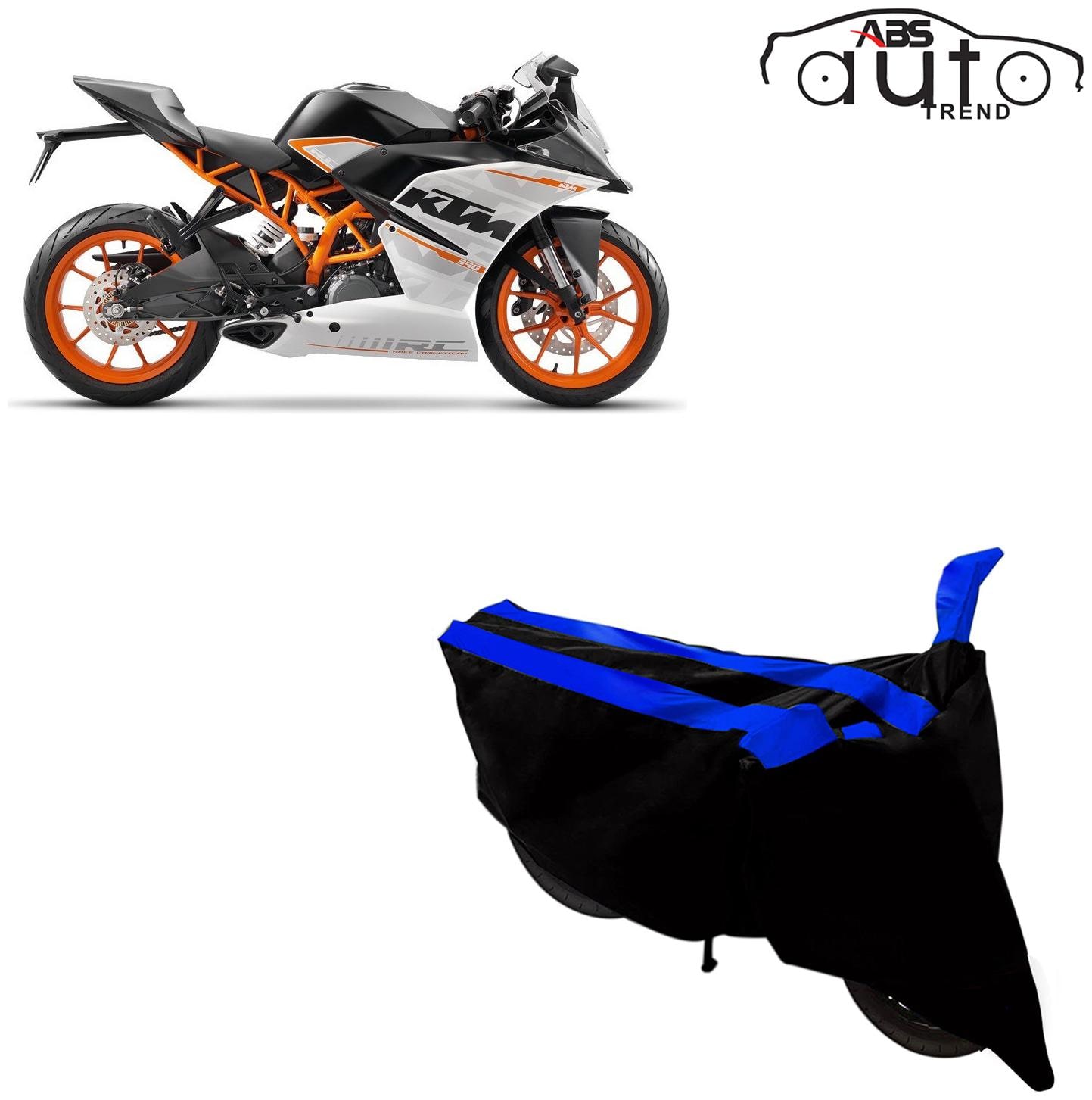 

ABS AUTO TREND Two-Wheeler Body Cover for Ktm Rc 390 ( 2 Strip Black and Blue )