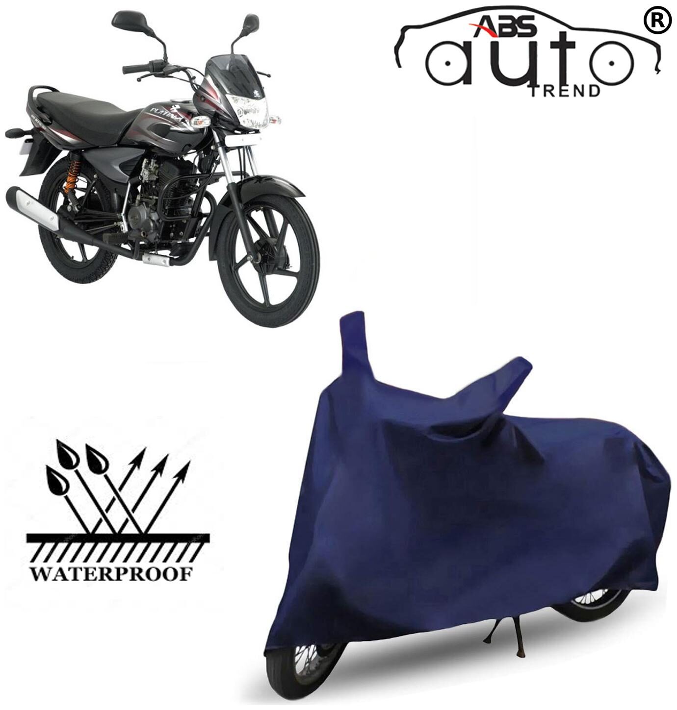 

ABS AUTO TREND Waterproof Two Wheeler Cover For Bajaj Platina Comfertec