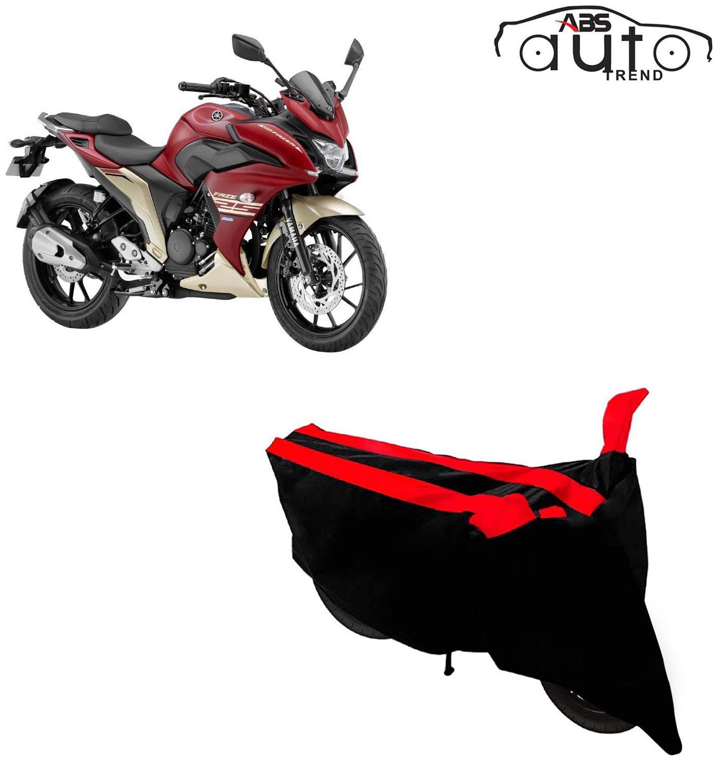 

ABS AUTO TREND Two-Wheeler Body Cover for Yamaha Fazer 25 ( Black and Red )