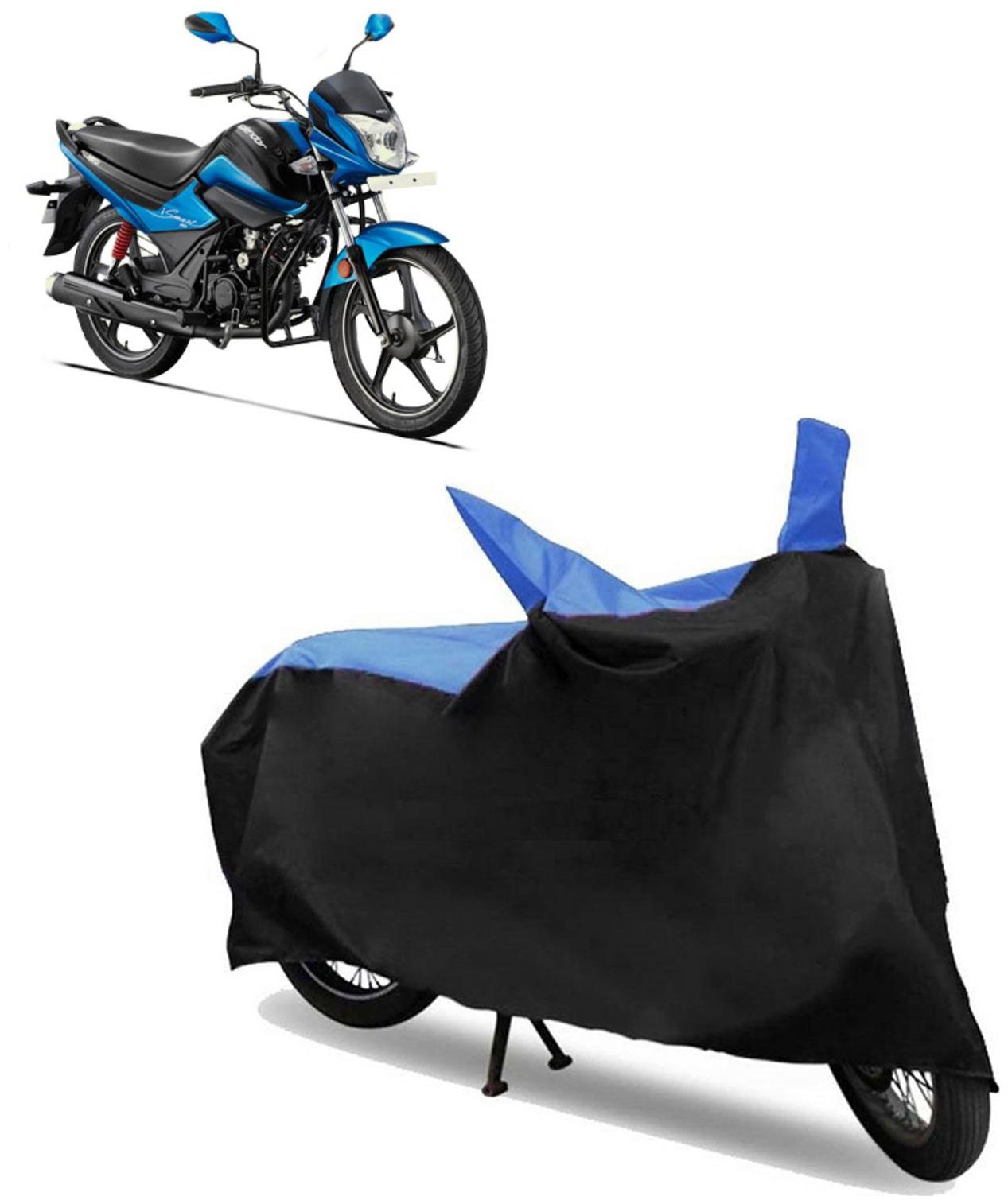 

ABS AUTO TREND Jungle Print Bike Body Cover For Hero Glamour ( Black Blue )