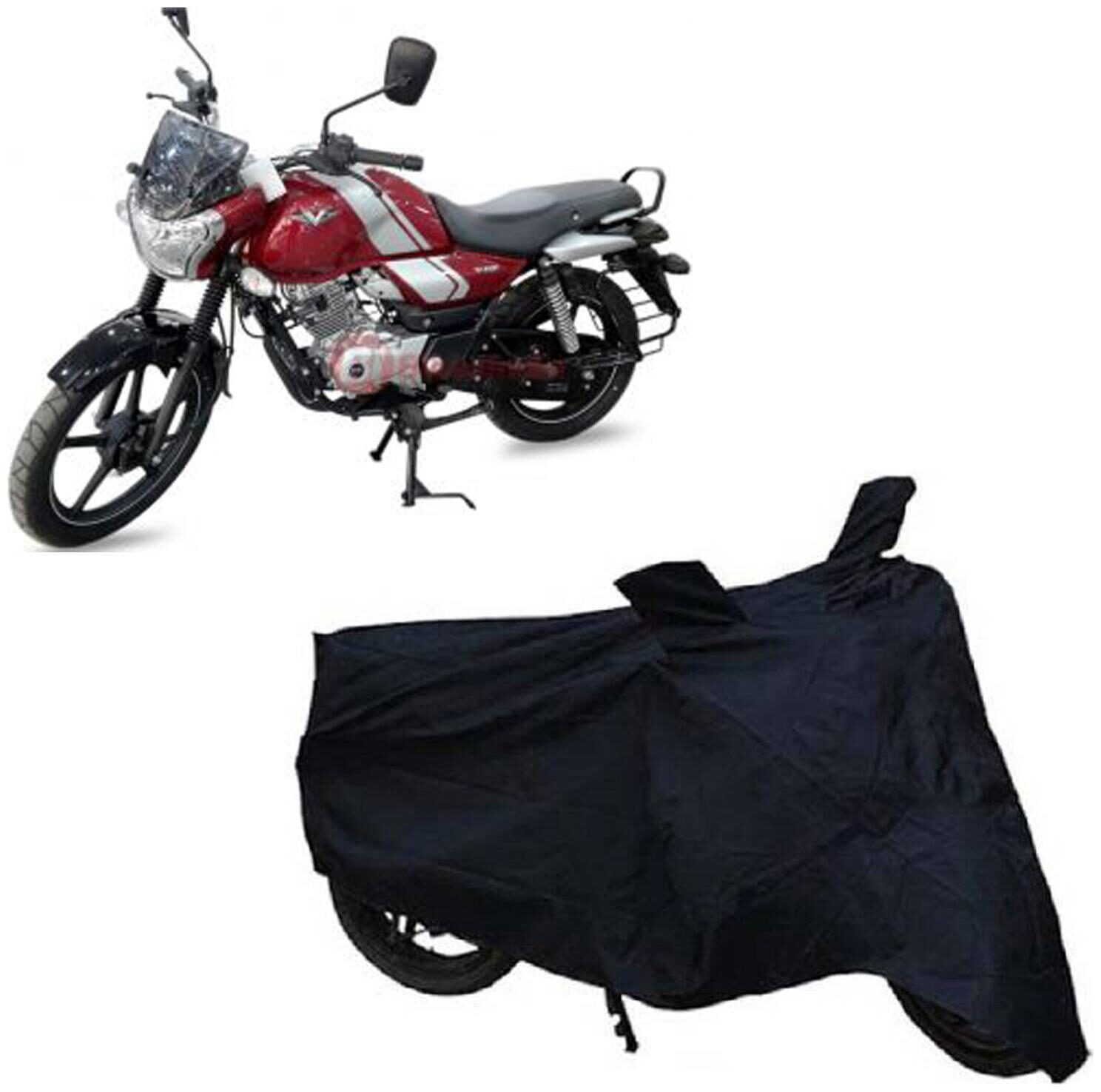 

ABS AUTO TREND Two Wheeler Black Body Cover For Bajaj Pulsar 180 ( Black )