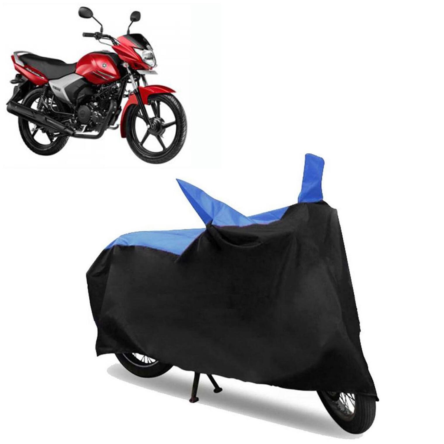 

ABS AUTO TREND Jungle Print Bike Body Cover For Yamaha Saluto Rx ( Black Blue )