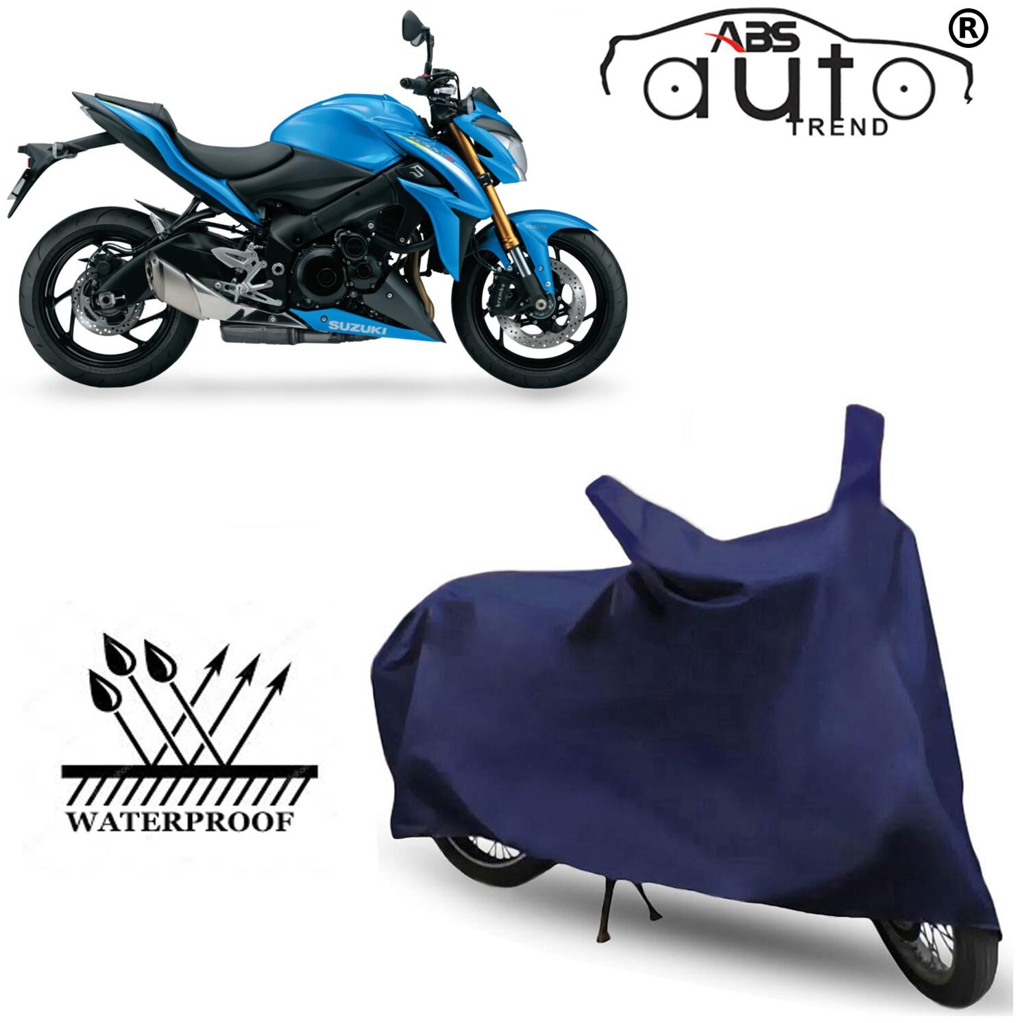 

ABS AUTO TREND Waterproof Two Wheeler Cover For Suzuki Gsx S1000