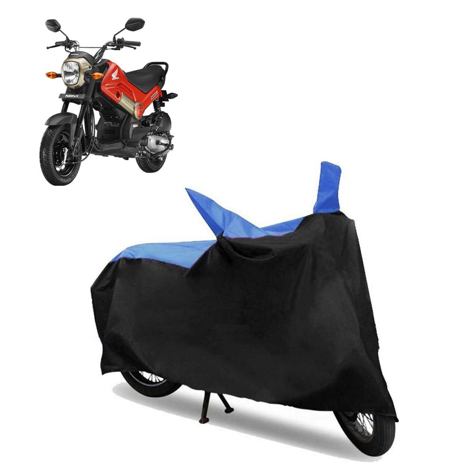 

ABS AUTO TREND Jungle Print Bike Body Cover For Honda Navi ( Black Blue )