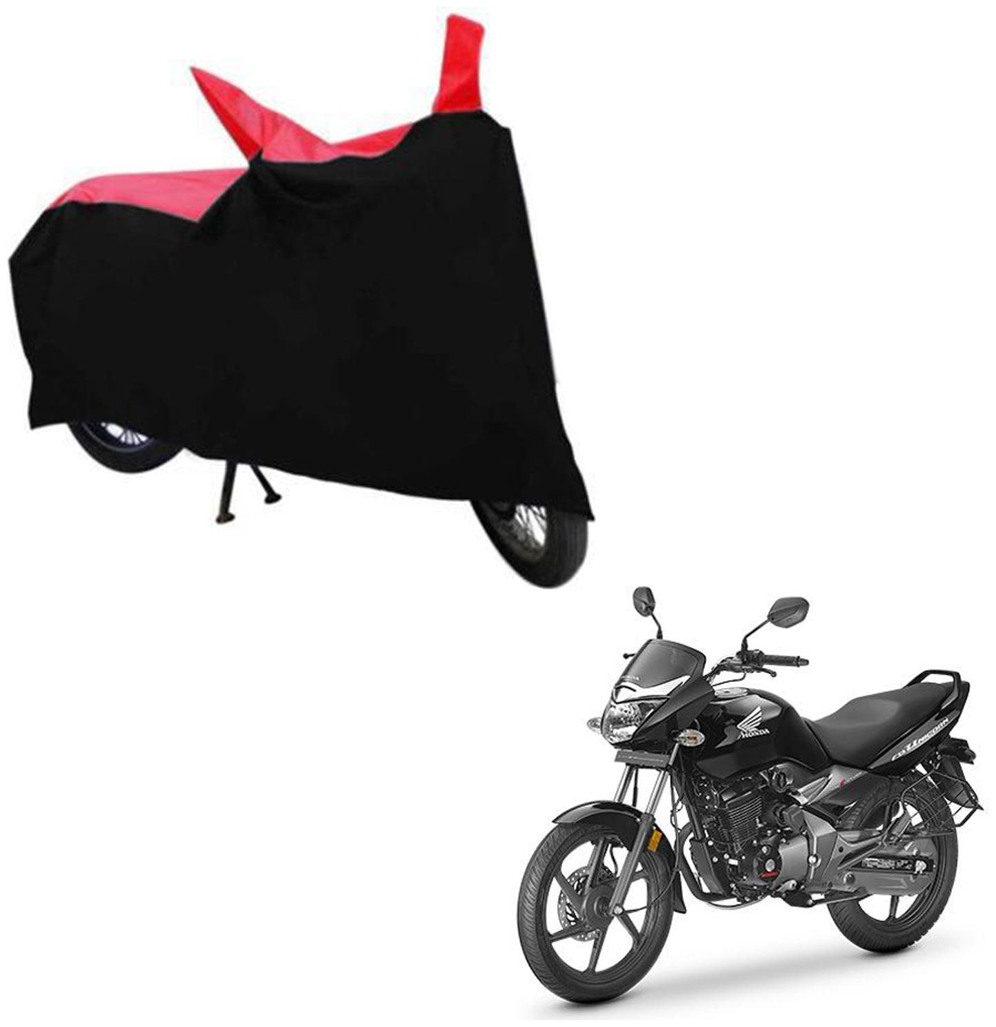 

ABS AUTO TREND TWO WHEELER BODY COVER FOR HONDA CB UNICORN 150 (Black and Red)