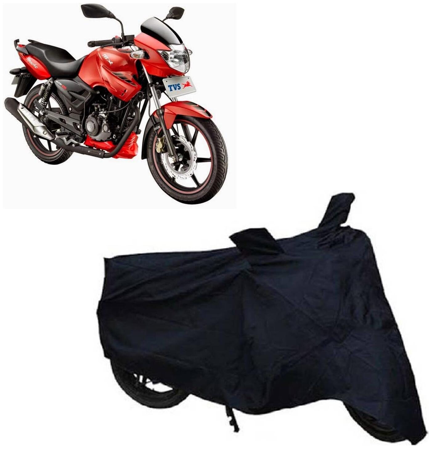 

ABS AUTO TREND Two Wheeler Body Cover For Tvs Apache Rtr 160 (Black)