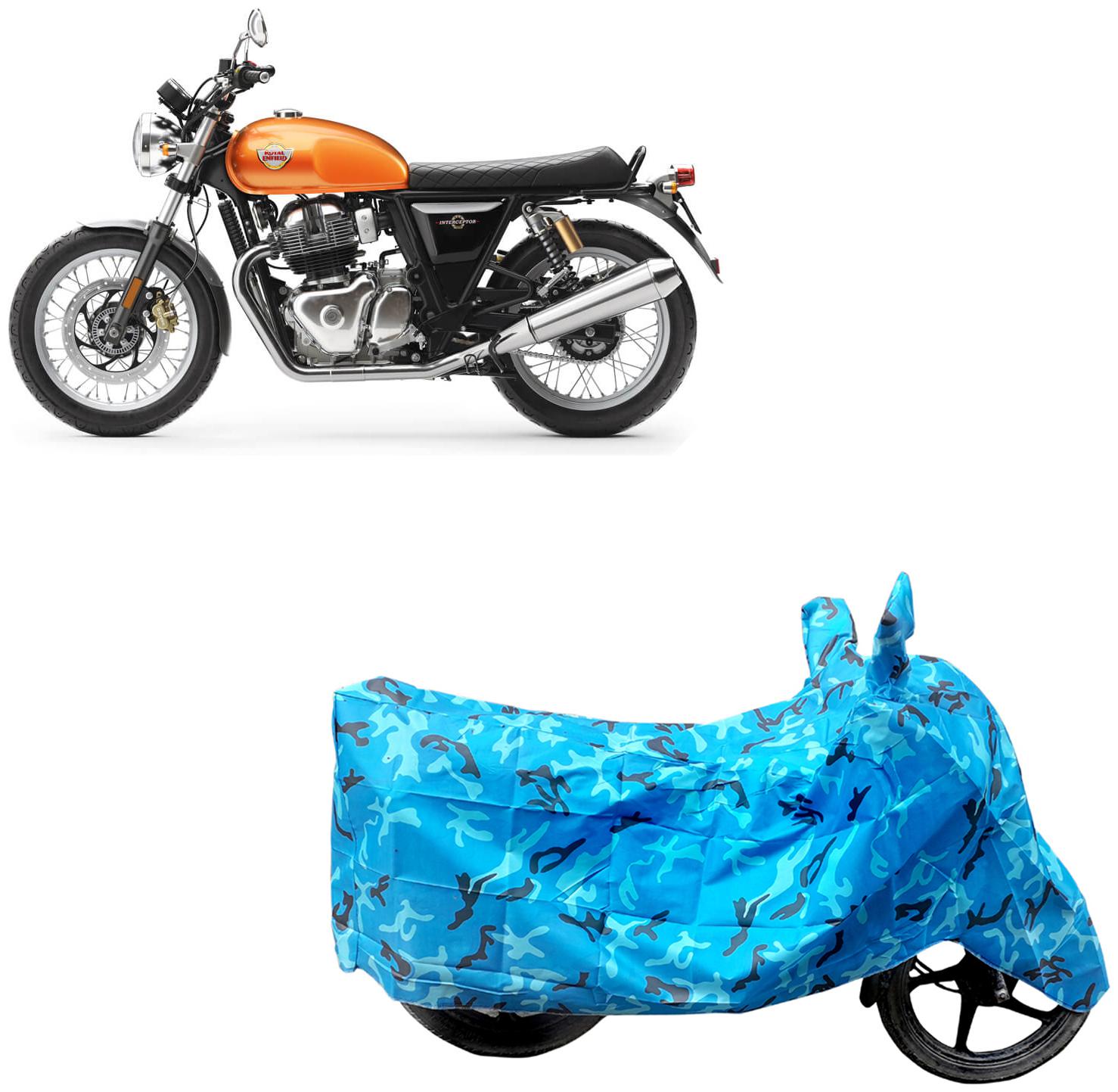 

ABS AUTO TREND Two Wheeler Body Cover For Royal Enfield Interceptor 650 Blue