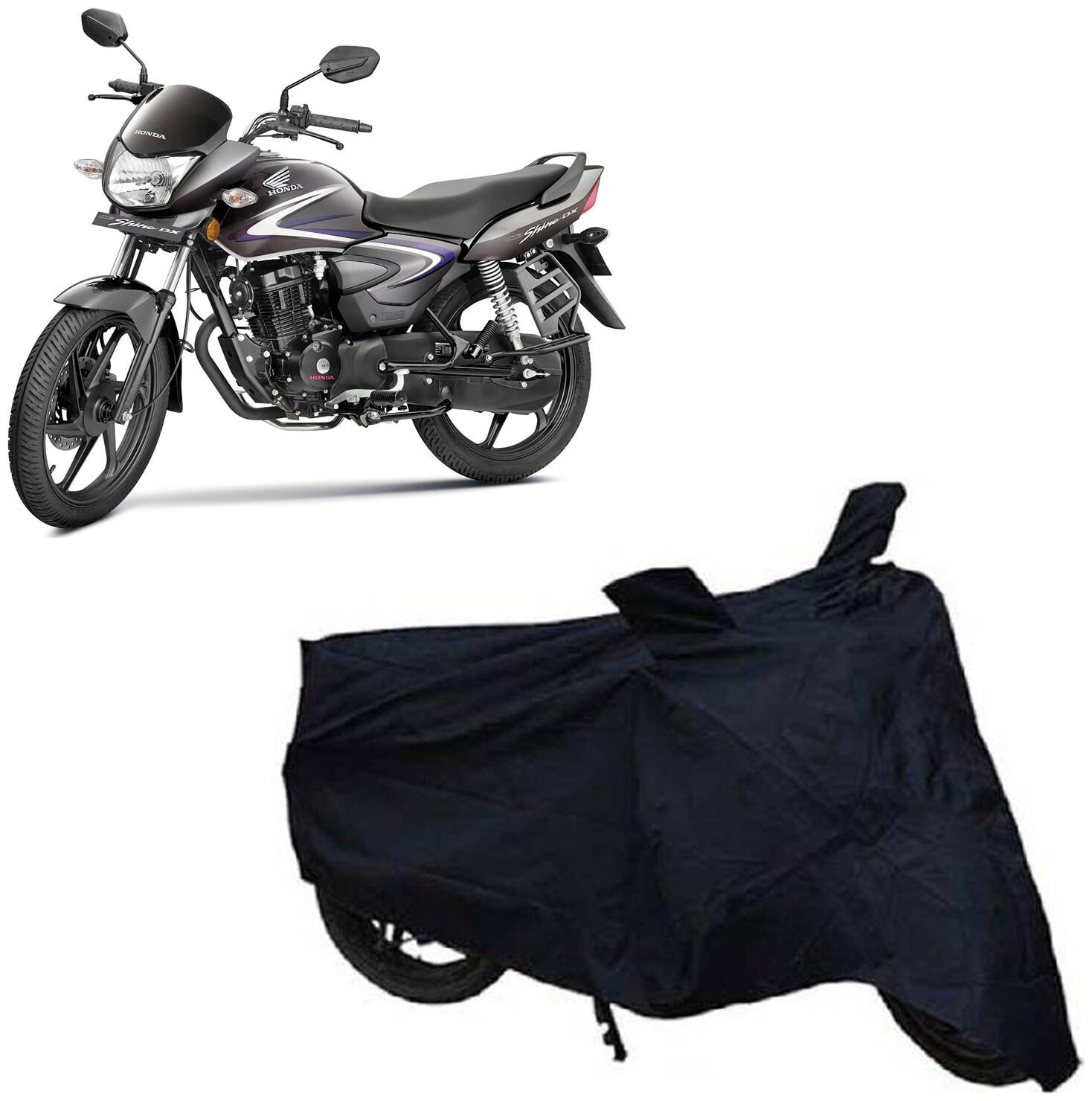 

ABS AUTO TREND Waterproof Bike Body Cover For Honda Cb Shine (Black)