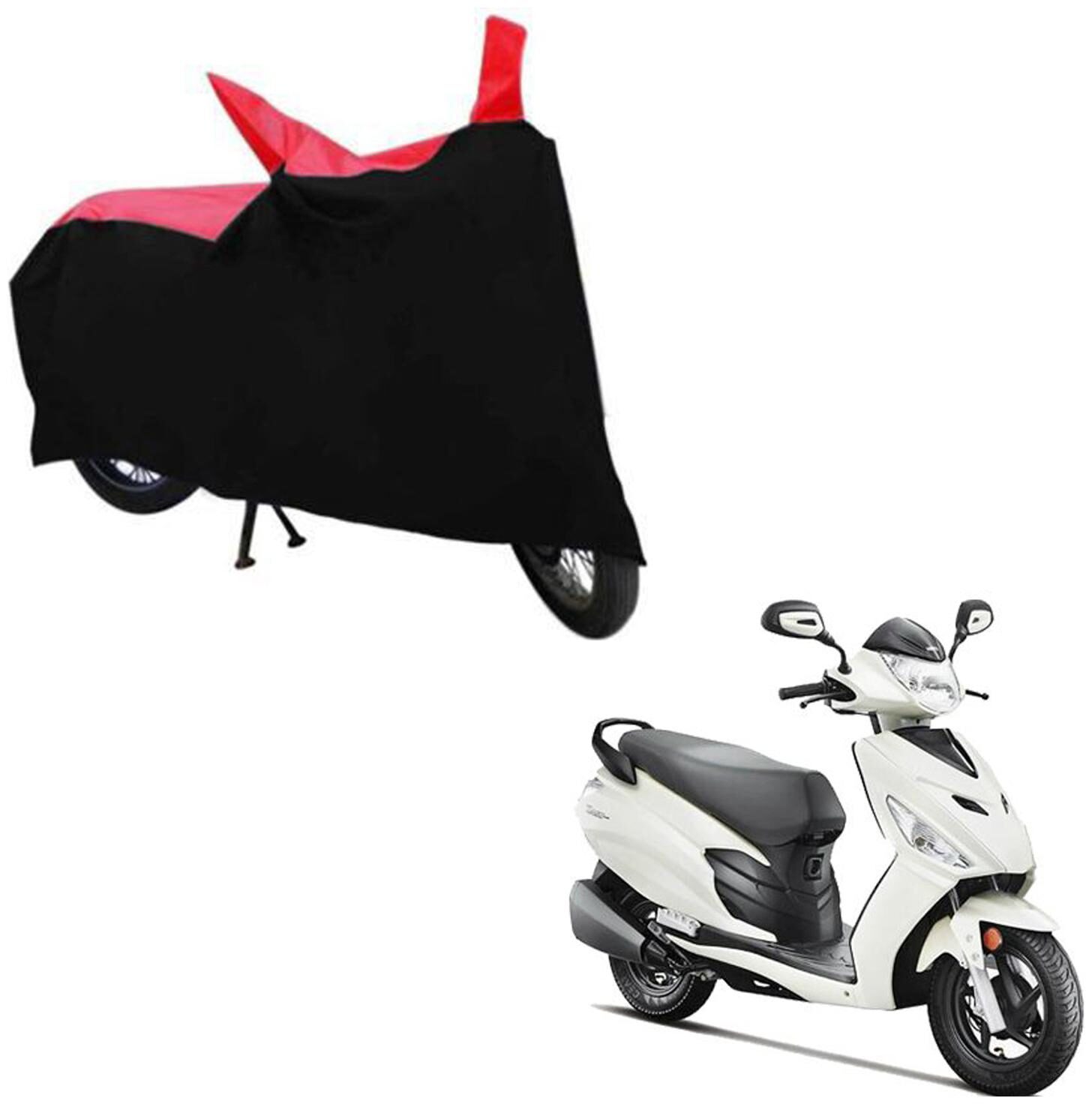 

ABS AUTO TREND TWO WHEELER BODY COVER FOR HERO MASTERO EDGE (Black and Red)