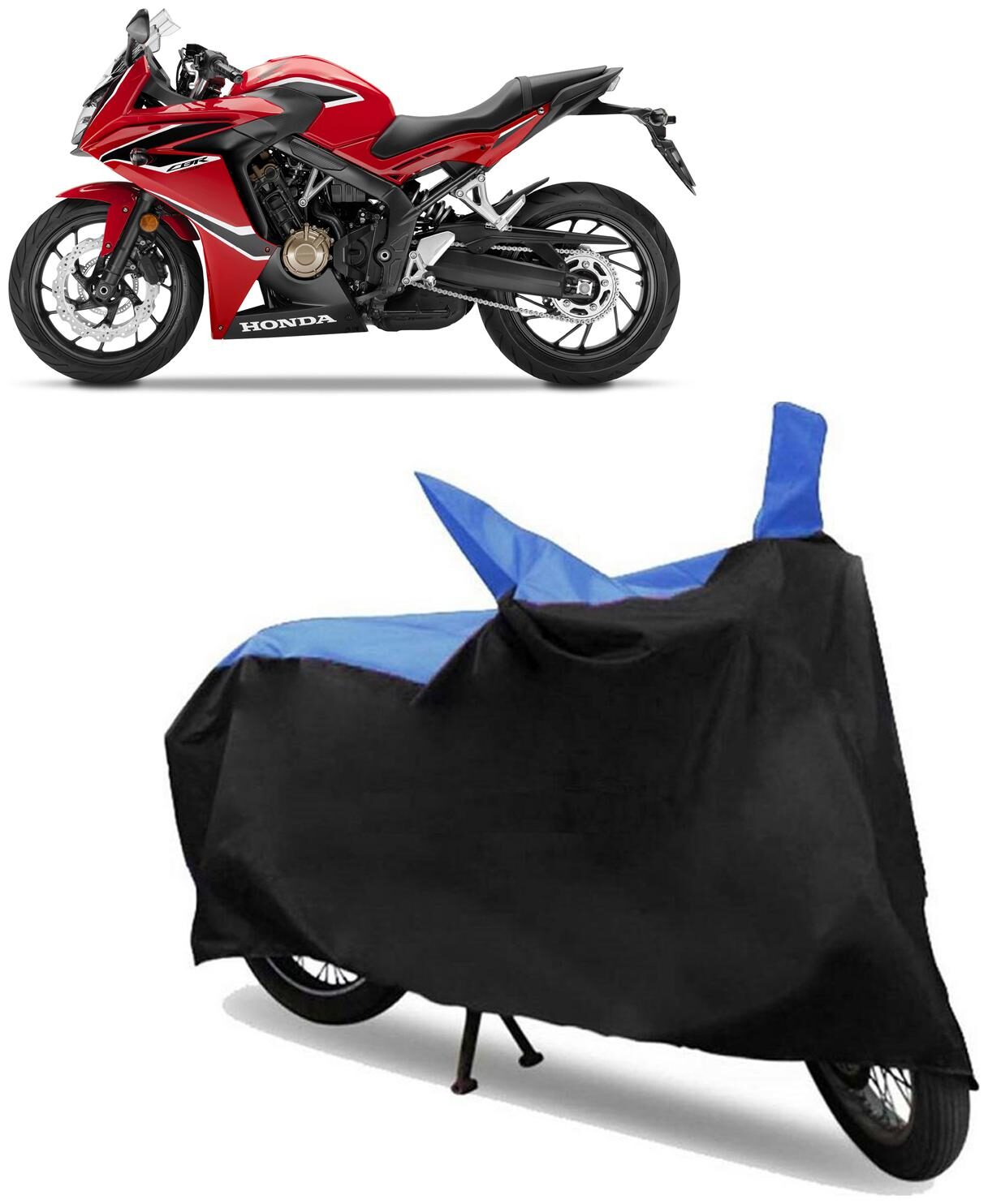 

Abs Auto Trend Bike Body Cover for HONDA CBR 650 F ( Black and Blue )