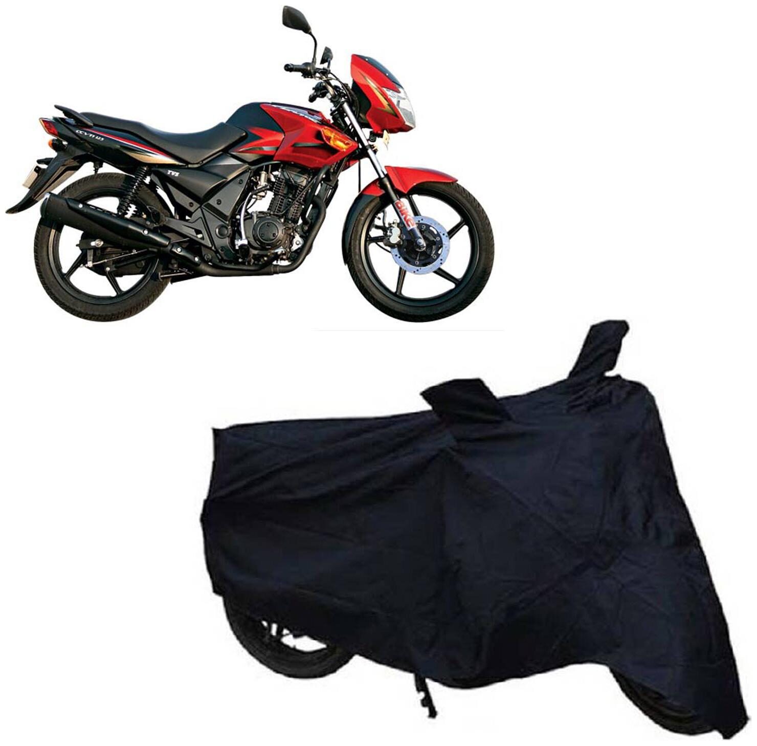

ABS AUTO TREND Waterproof Bike Body Cover For Tvs Flame (Black)