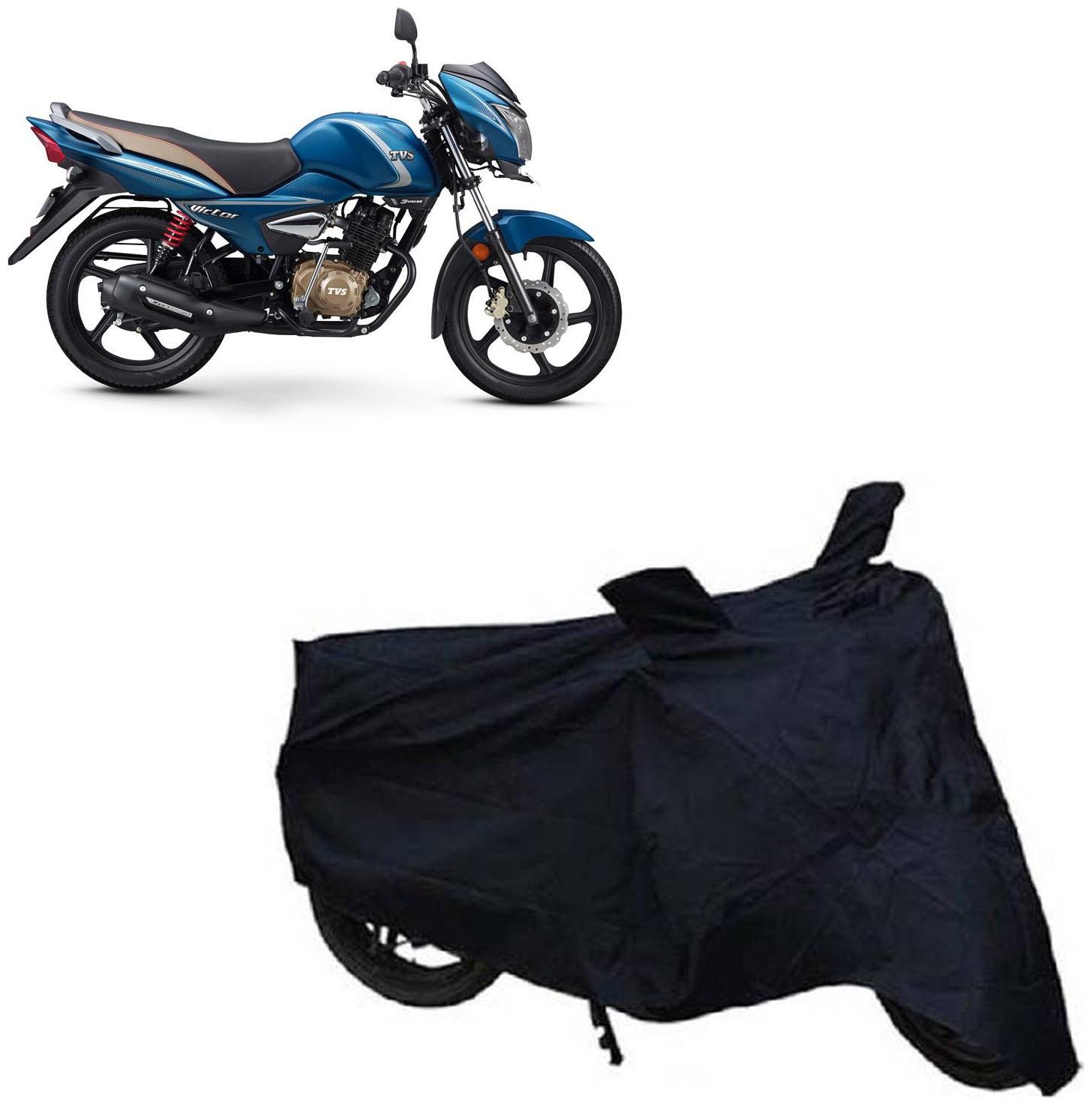 

ABS AUTO TREND Two Wheeler Body Cover For Tvs Victor (Black)