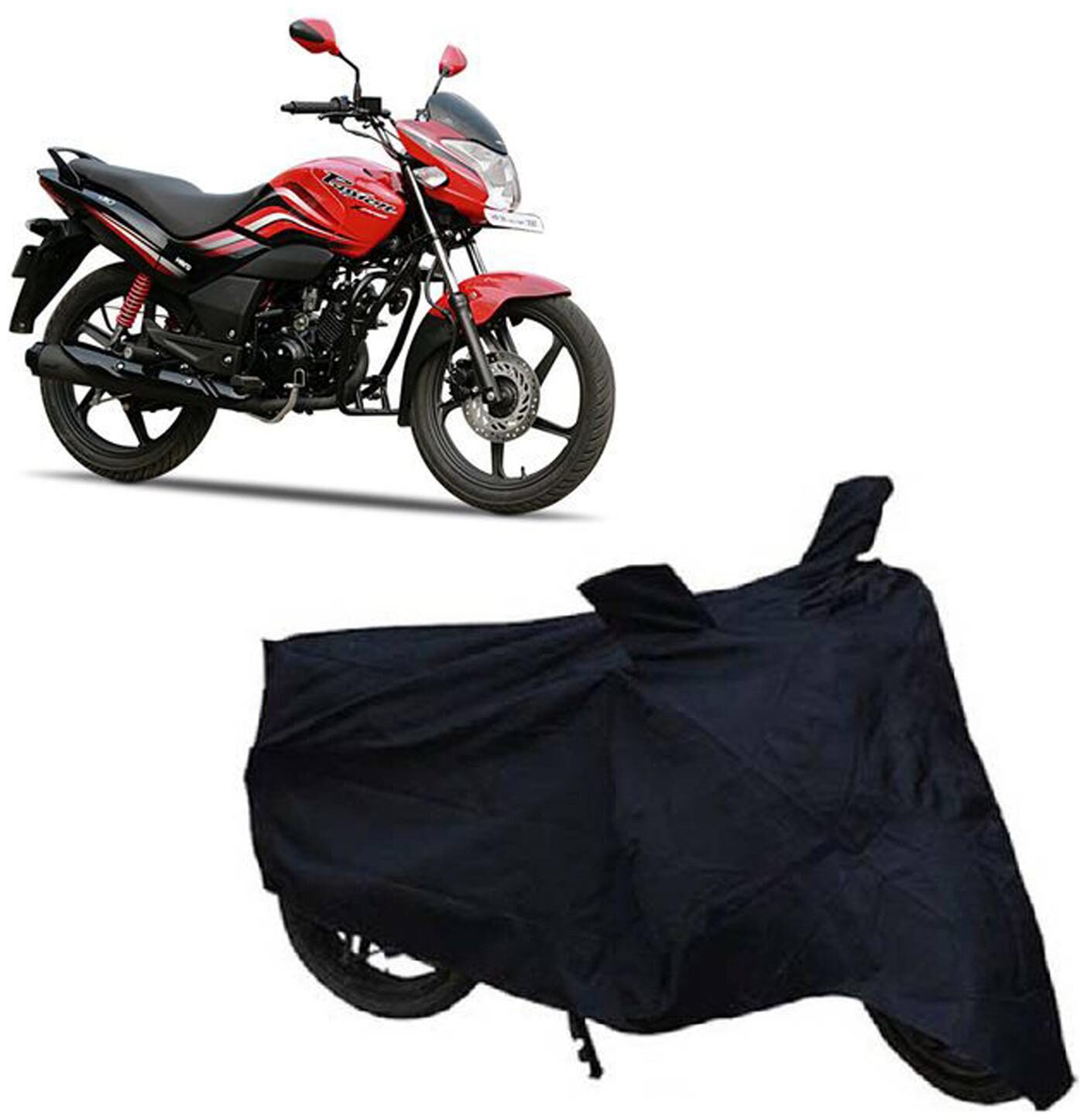 

ABS AUTO TREND Two Wheeler Body Cover For Hero Passion X Pro (Black)