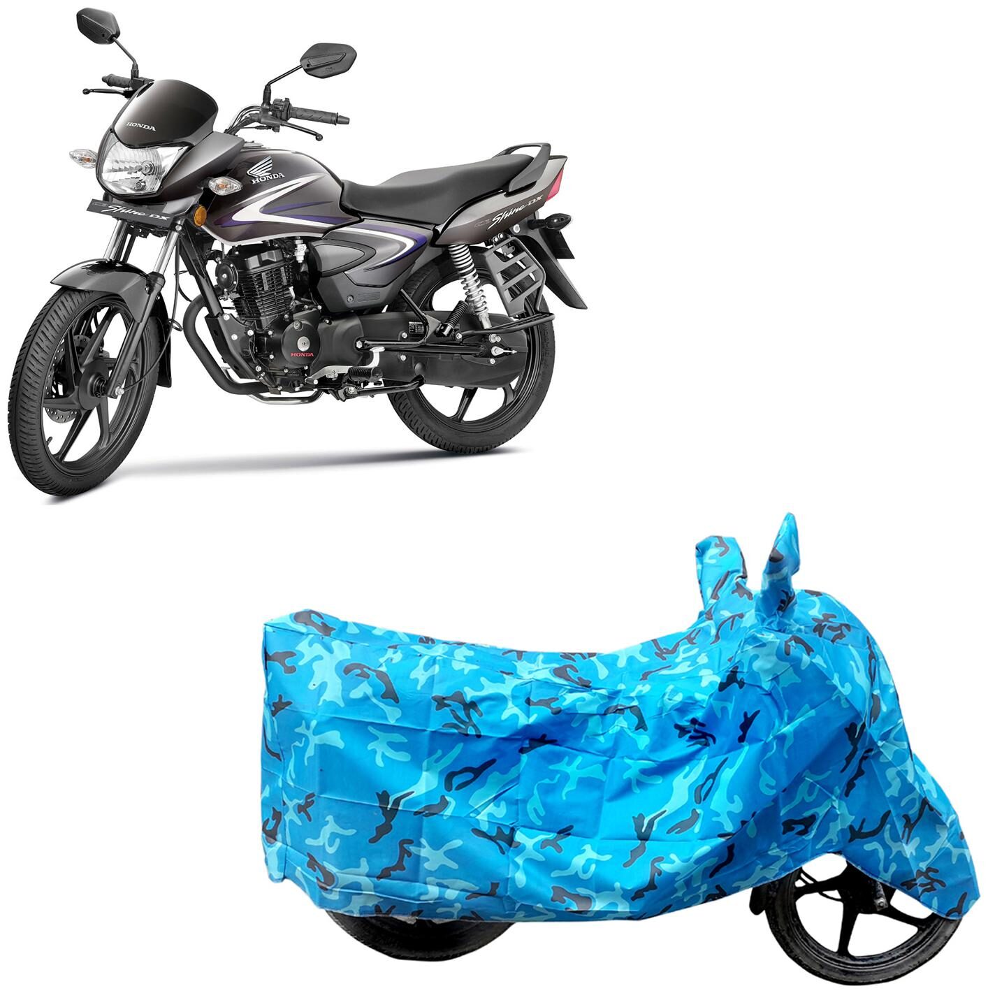 

ABS AUTO TREND Two Wheeler Body Cover For Honda Cb Shine Blue