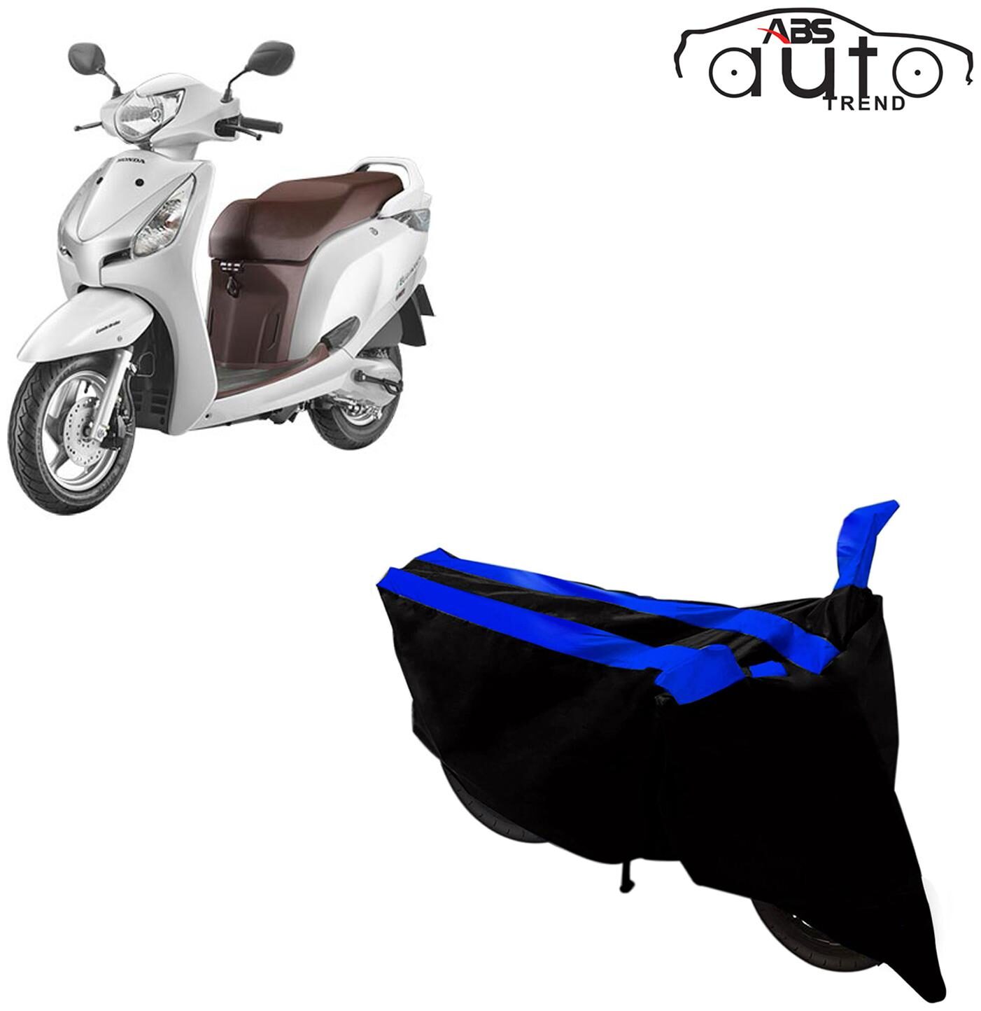 

ABS AUTO TREND Two-Wheeler Body Cover for Honda Aviator ( 2 Strip Black and Blue )