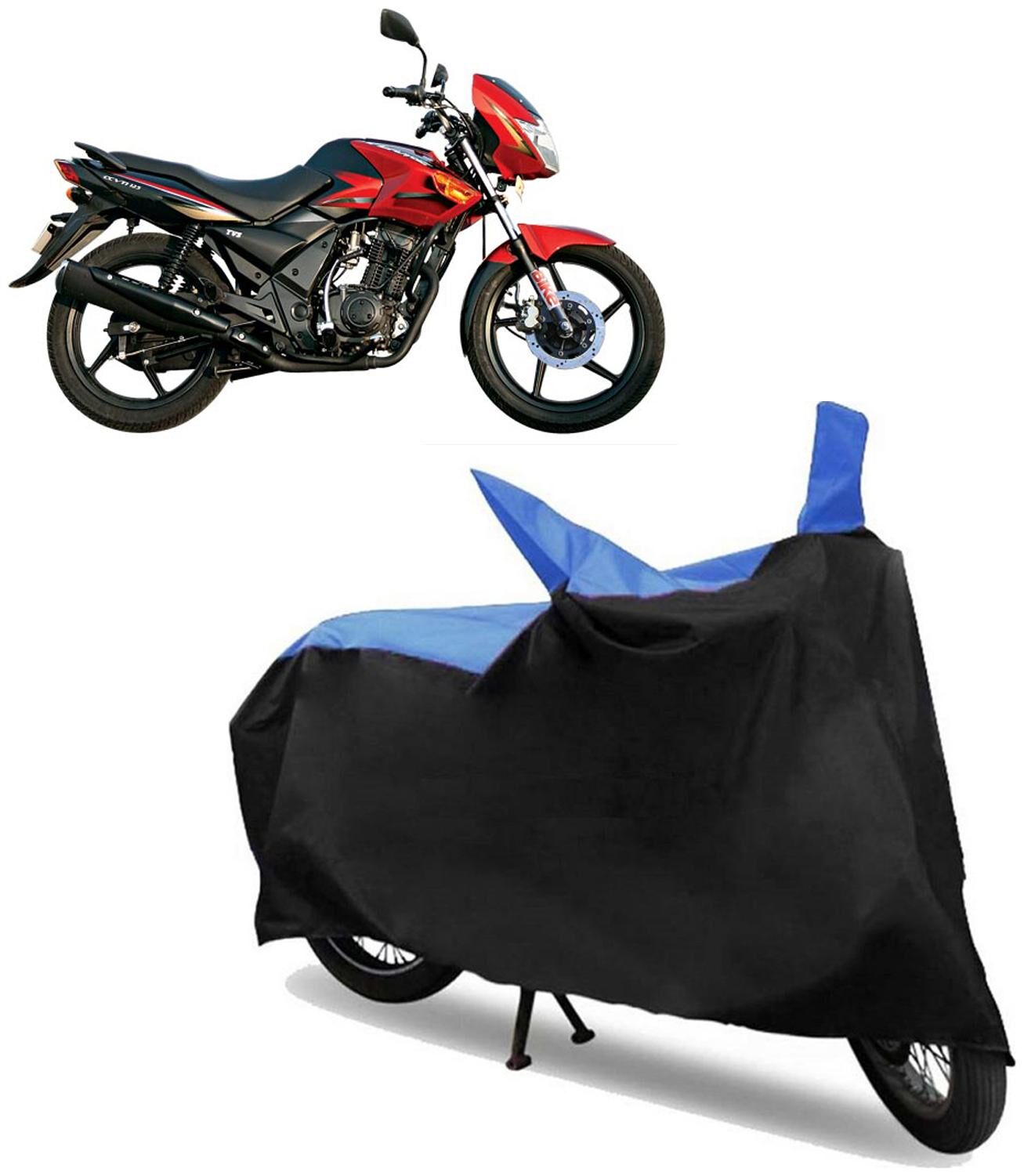 

Abs Auto Trend Bike Body Cover for TVS FLAME ( Black and Blue )