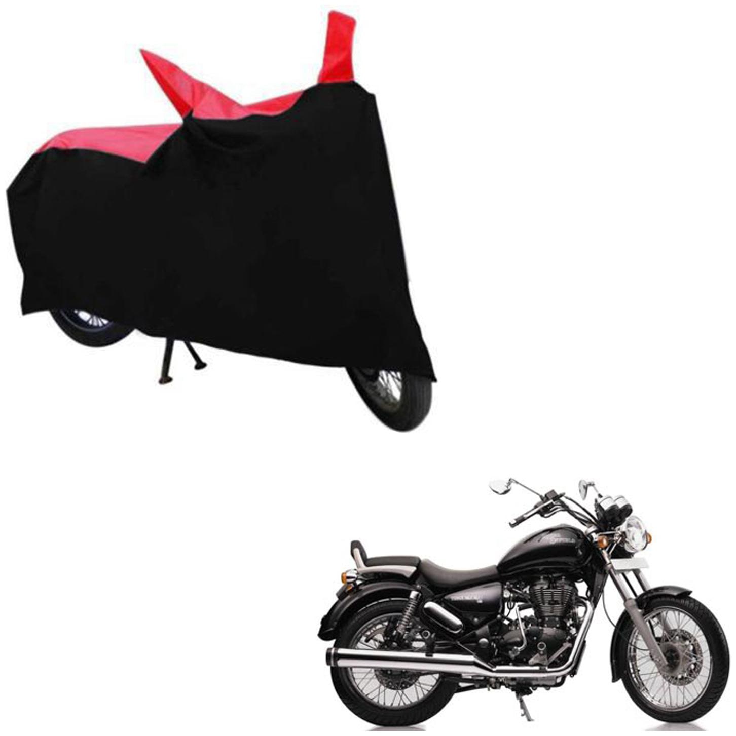 

ABS AUTO TREND TWO WHEELER BODY COVER FOR ROYAL ENFIELD THUNDERBIRD 350 (Black and Red)