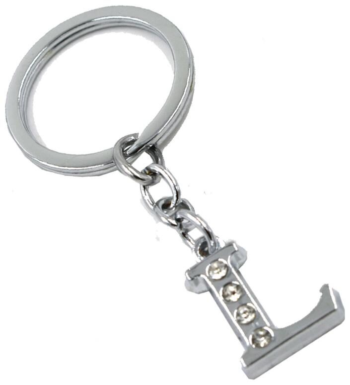 

AFH Stylish Letter L Simple Alphabet Key Ring Key Chain