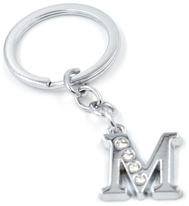 

AFH Stylish Letter M Simple Alphabet Key Ring Key Chain