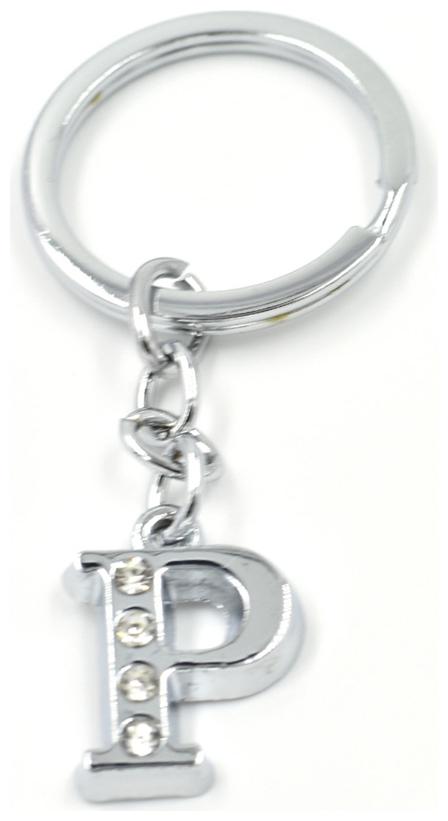 

AFH Stylish Letter P Simple Alphabet Key Ring Key Chain
