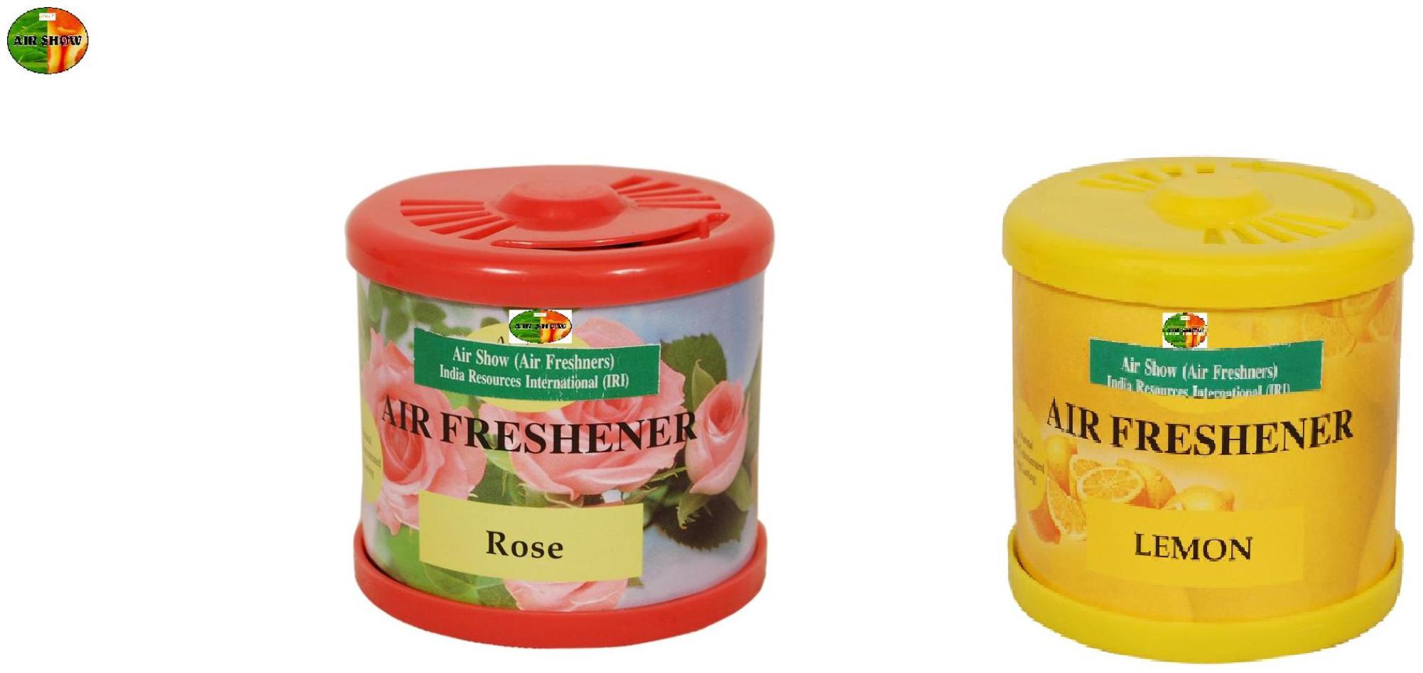 

Air show Car Gel Air freshners Combo Set of 2 pcs Rose Lemon