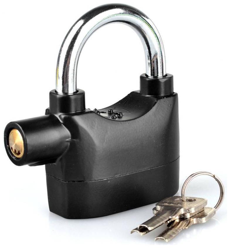 

Alarm Padlock Electronic Alarm Lock for Door Bicycle Motorbike Safety Lock (Black)