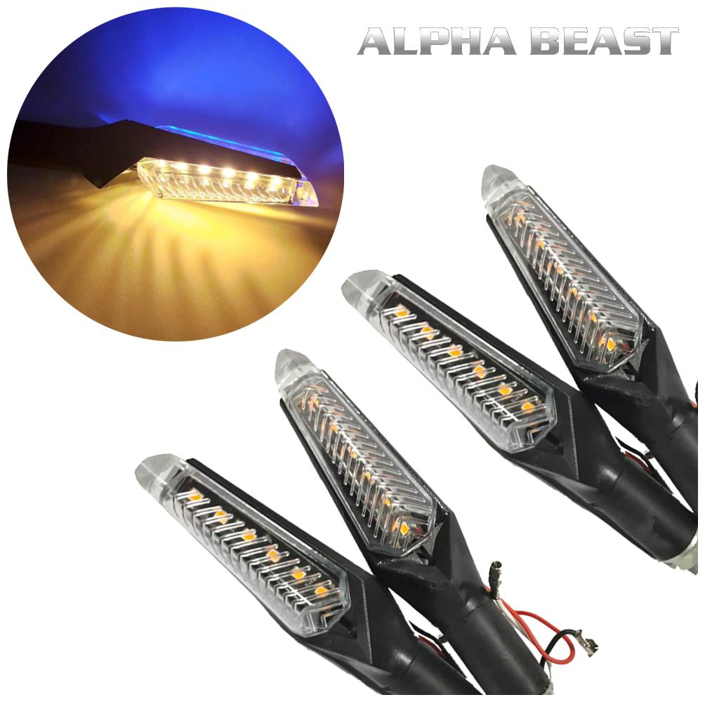 

ALPHA BEAST 4X Double Side Indicator for Bajaj universal for all bikes (Set of 4)
