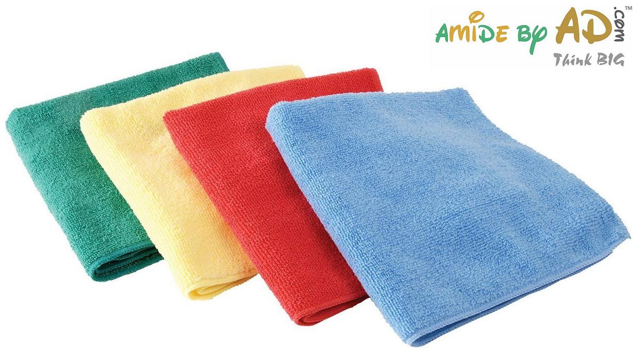 

AMIDE BY a Microfiber Cleaning Duster Cloth for Car TV Home Kitchen Table Mobile Dusting set of 4 For Detailing Polishing 40 cm x 40 cm (Color May Vary)